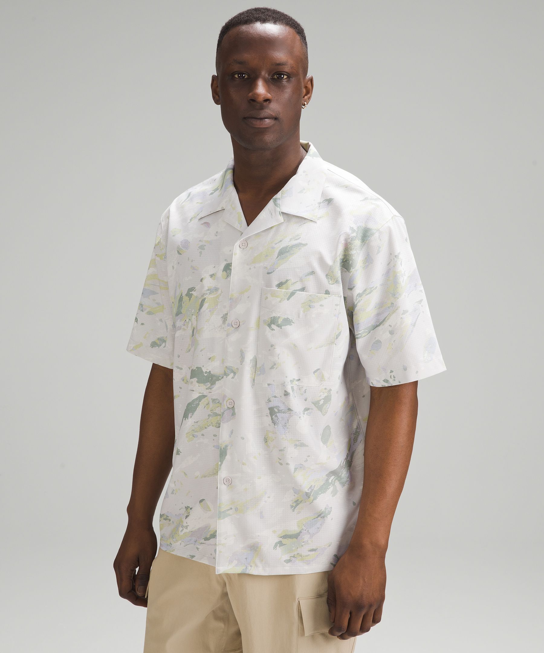 Short sleeve clearance camp collar shirt