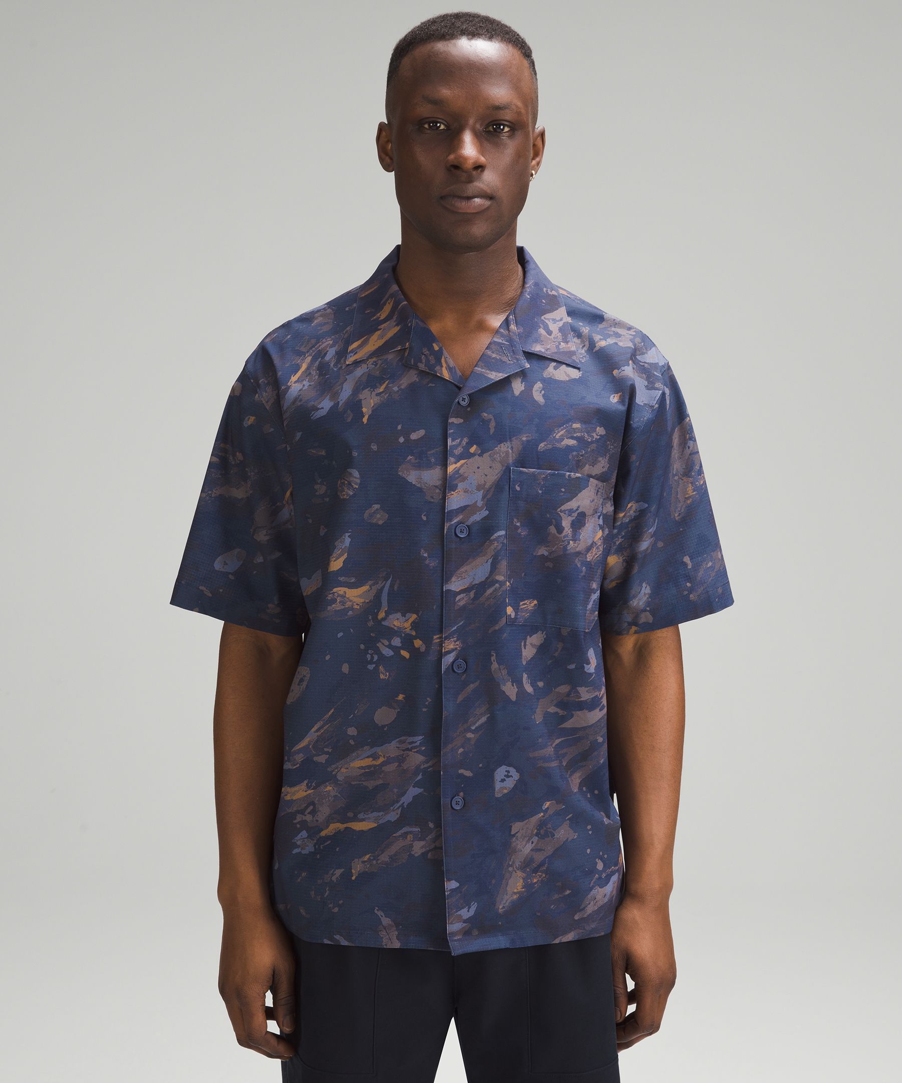 Lululemon Airing Easy Camp Collar Shirt - Nautical Navy - lulu