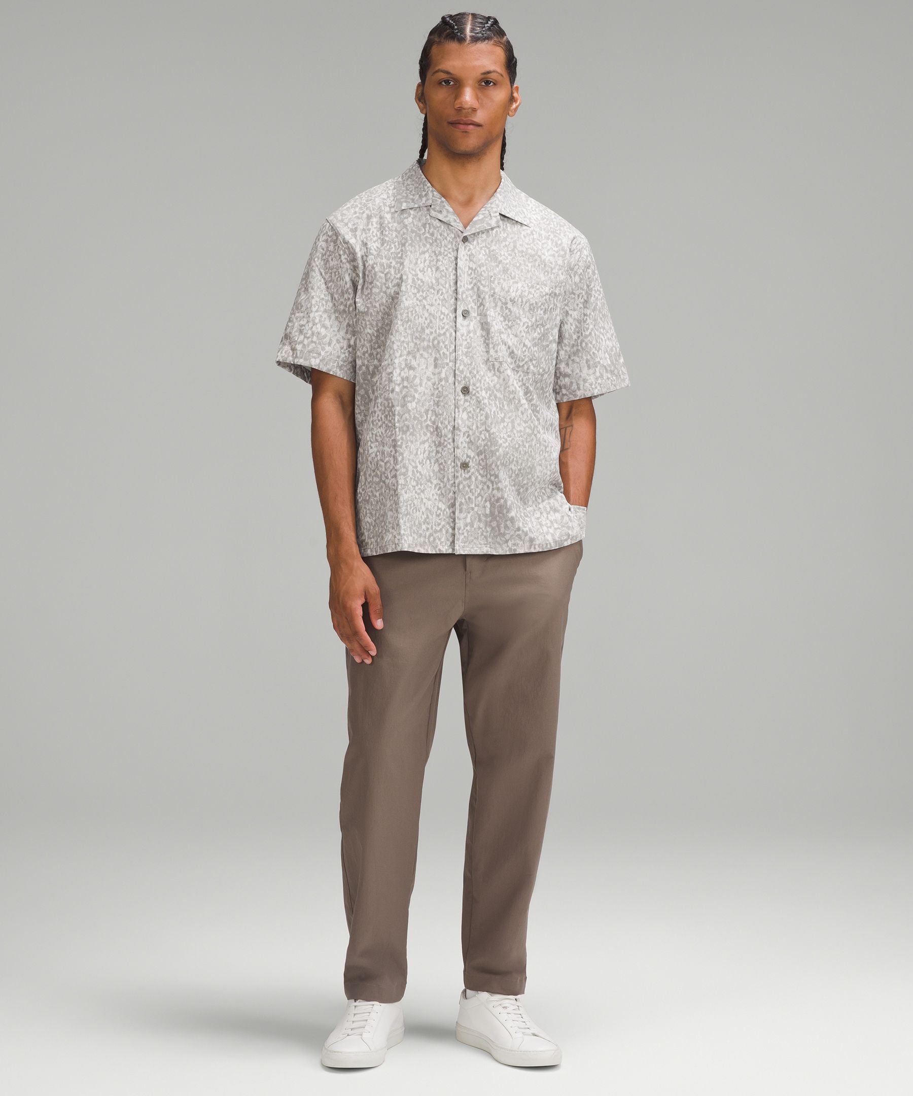 RCP315GD - Boxy Cropped Camp Collar Shirt