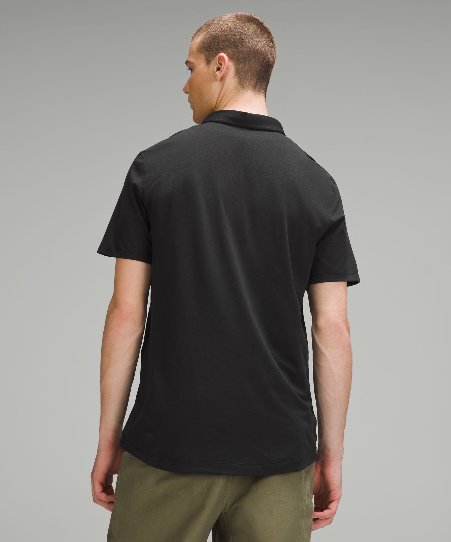 Lululemon Evolution Short-Sleeve Polo Shirt - Black/Neutral - Size S