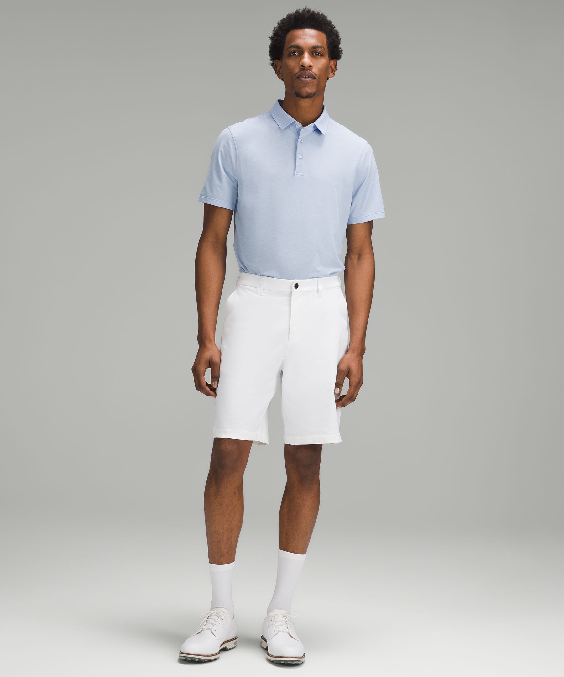 White polo and discount shorts