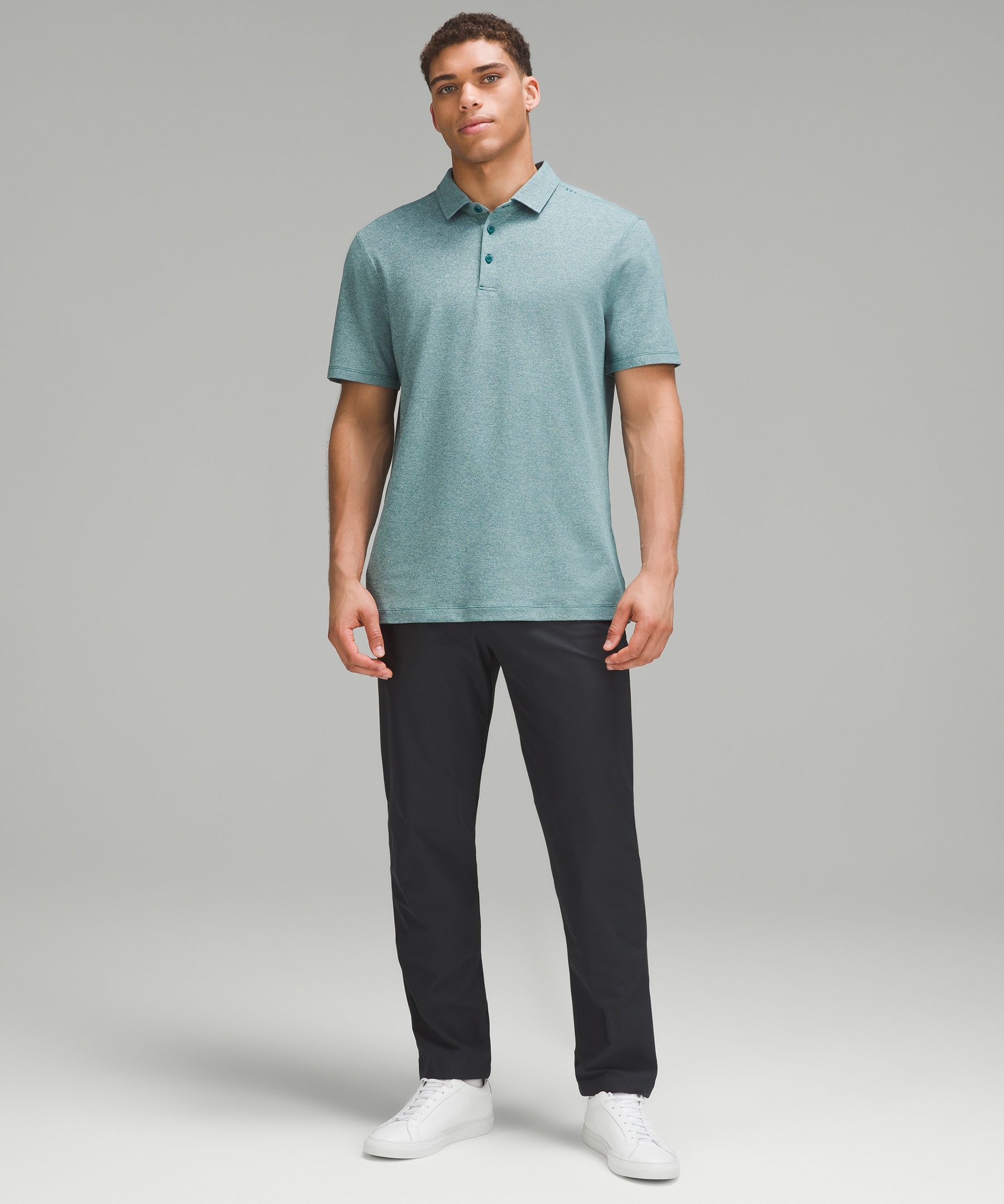 Lightweight Knit Long-Sleeve Polo Shirt | Men's Hoodies