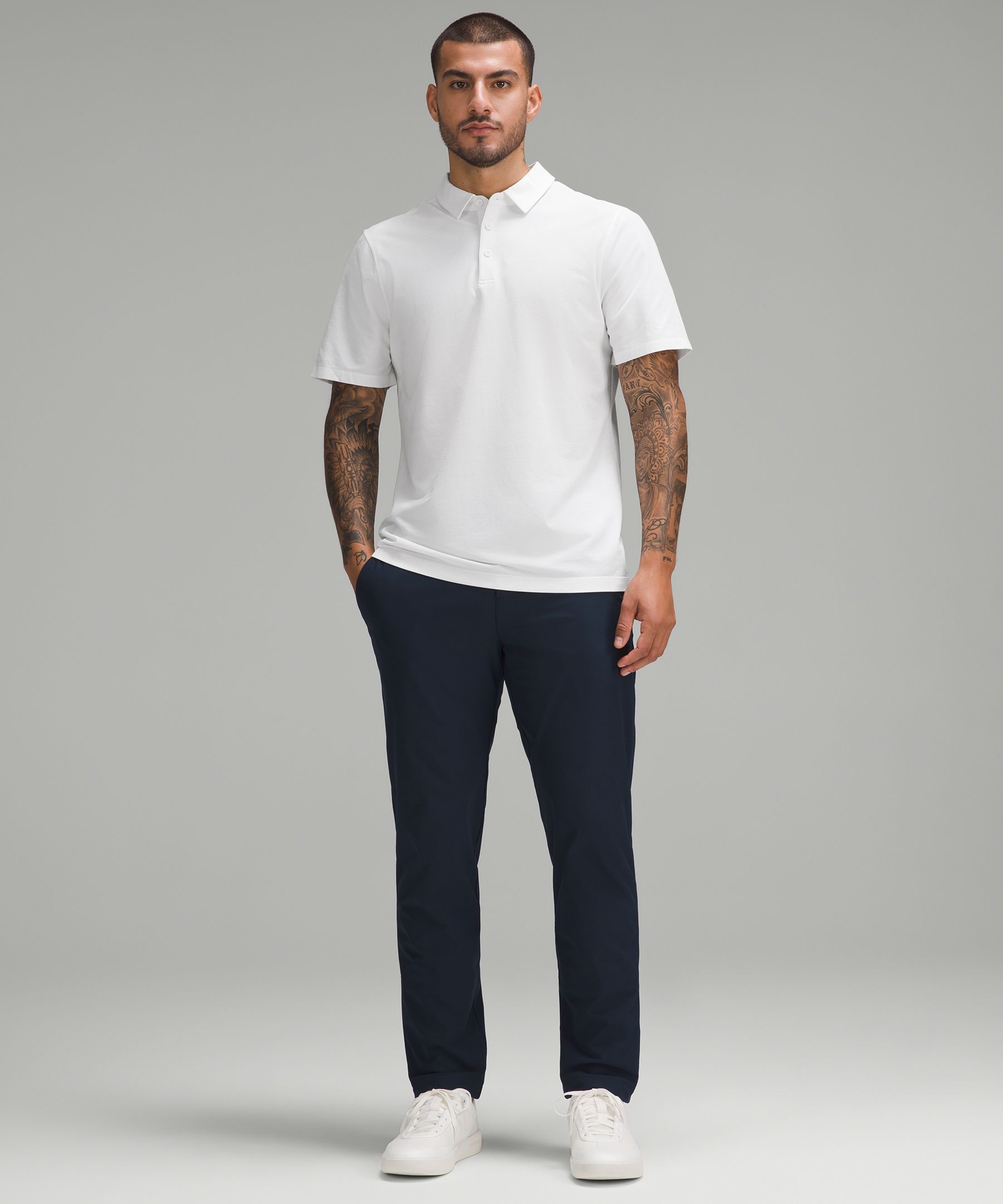 Shop Lululemon Evolution Short-sleeve Polo Shirt Oxford