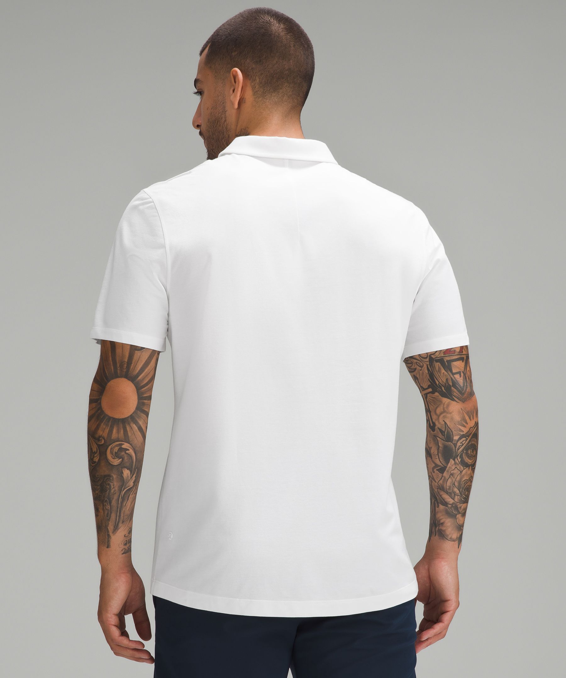 Shop Lululemon Evolution Short-sleeve Polo Shirt Oxford