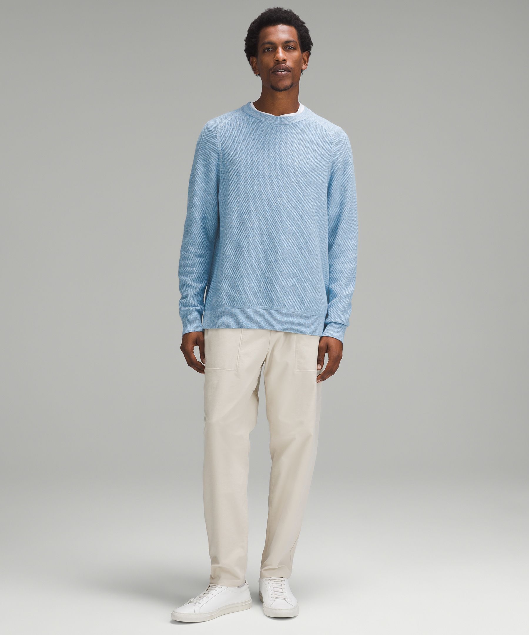 Axelia textured crew online neck pullover