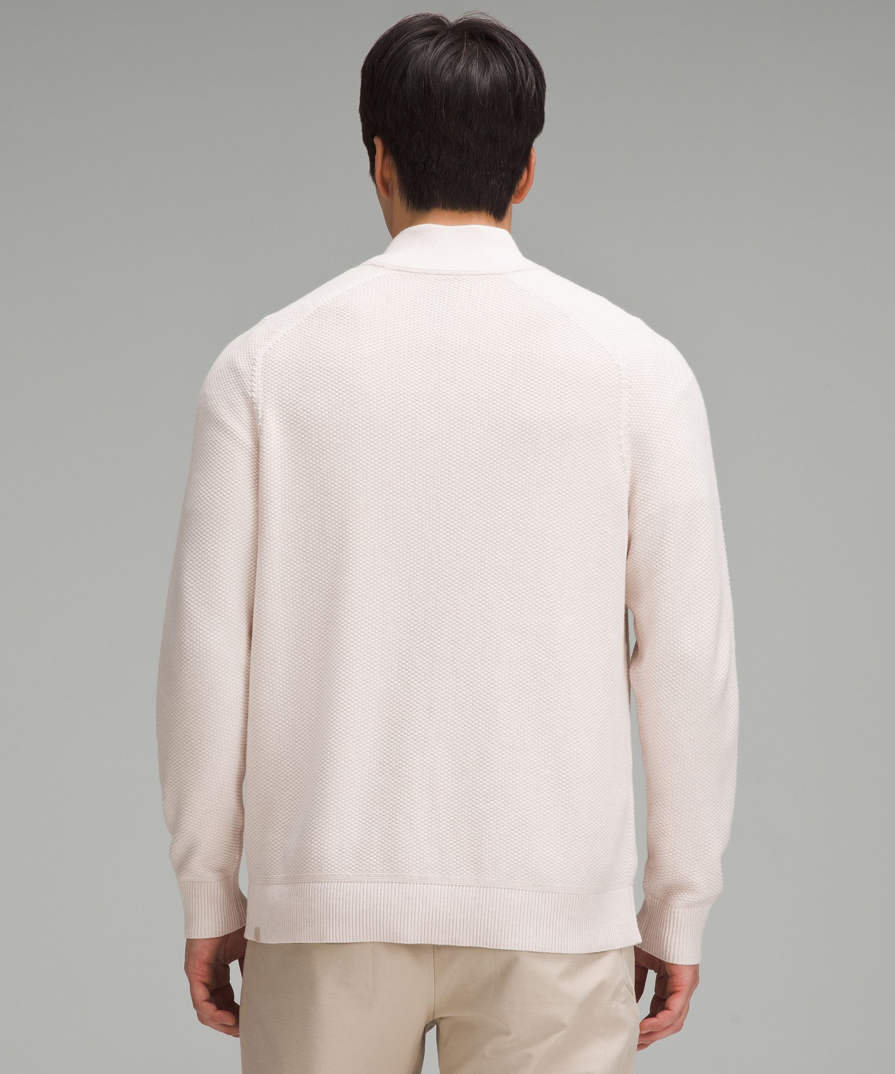 Textured Knit Half-Zip Sweater