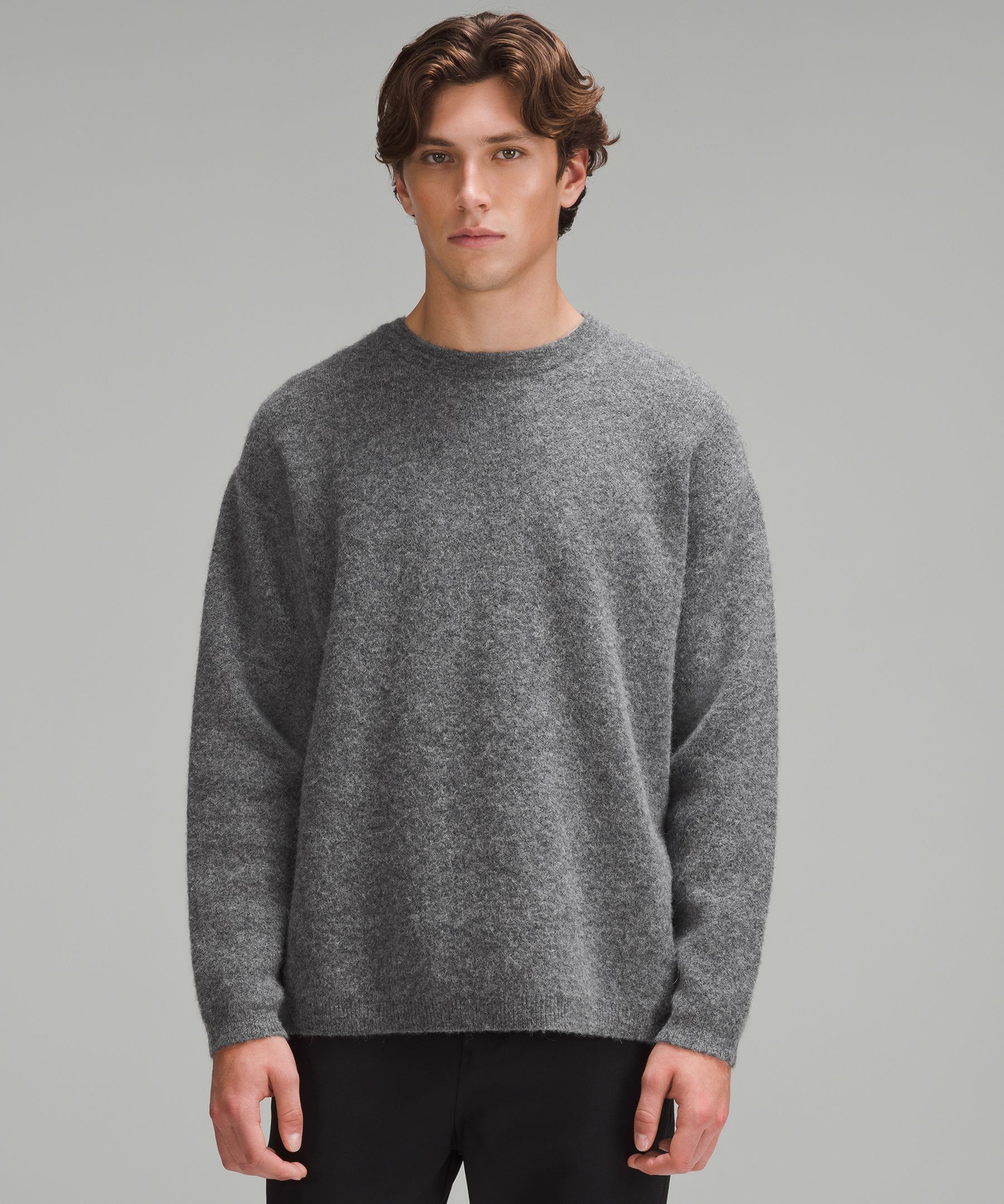 Alpaca Wool-Blend Crewneck Sweater