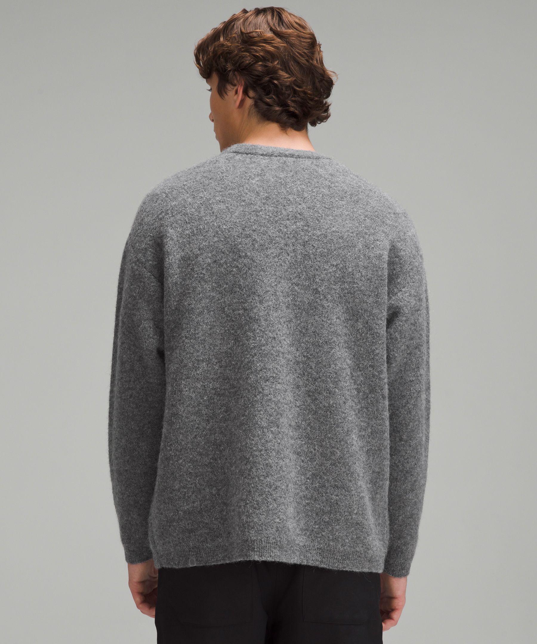 Alpaca Wool-Blend Crewneck Sweater, Men's Sweaters