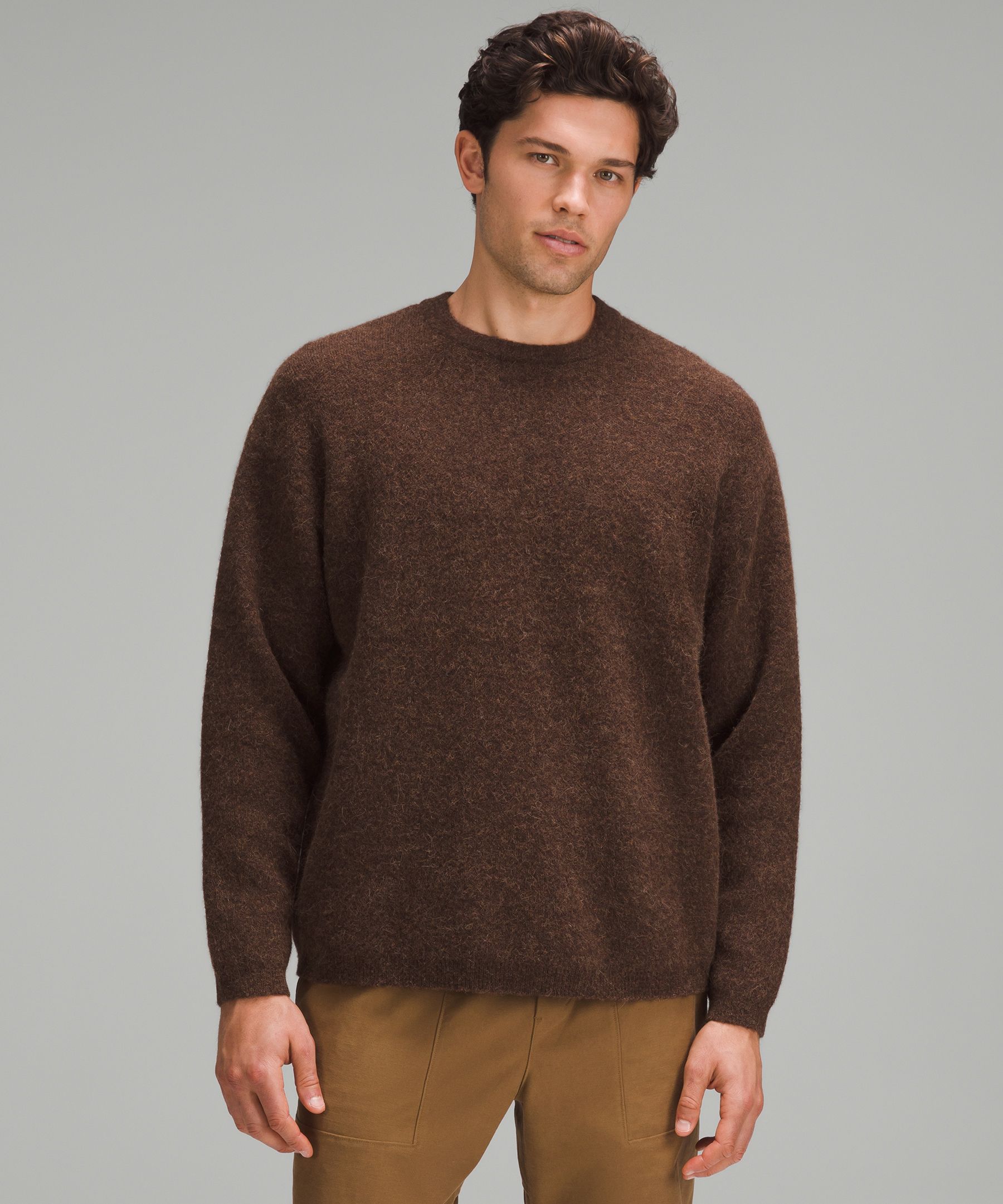 Alpaca Wool-Blend Crewneck Sweater