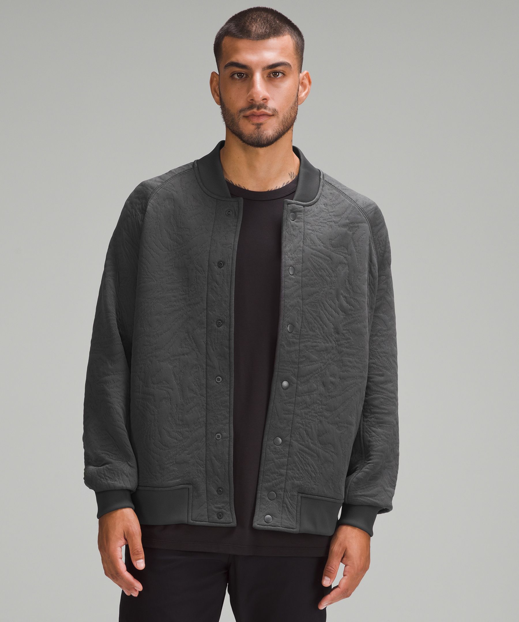 Knitted bomber jacket mens hotsell