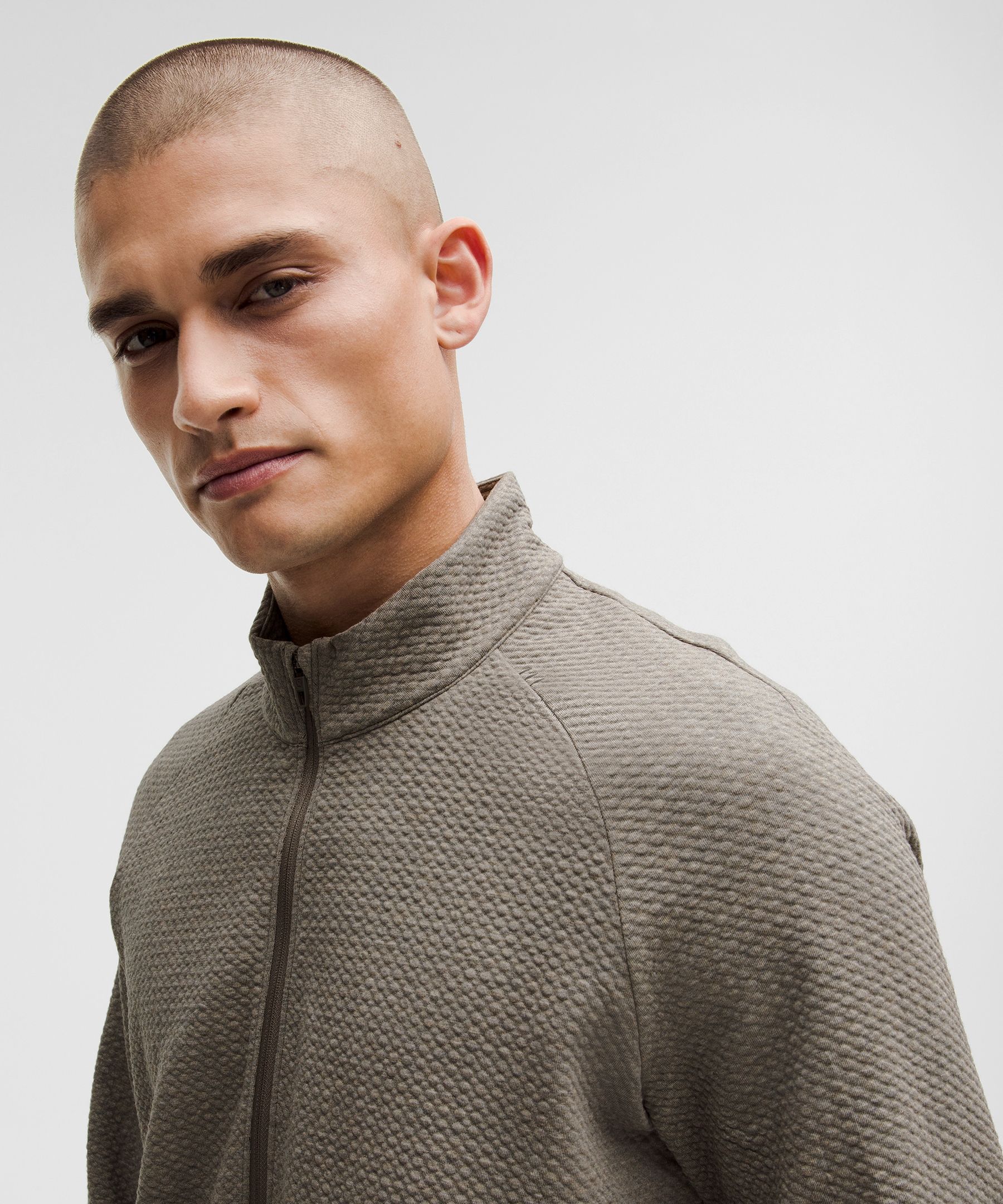 Lululemon Textured Double-knit Cotton Half Zip