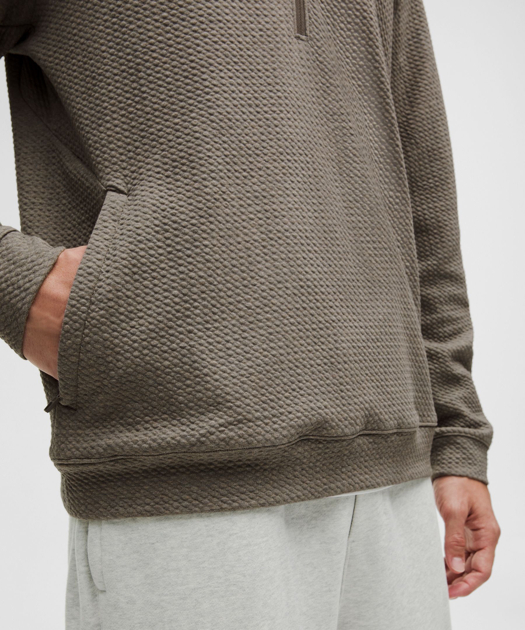 Lululemon Textured Double-knit Cotton Half Zip