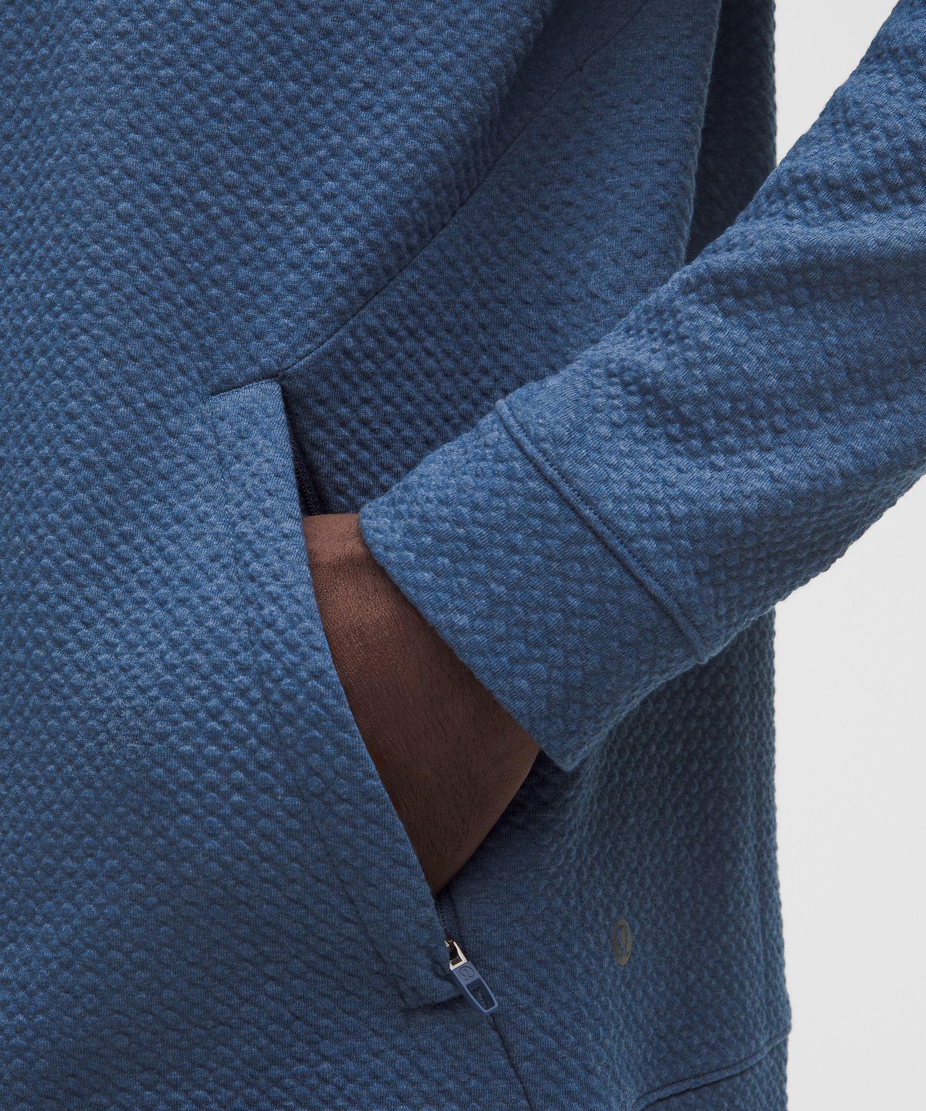 Lululemon Textured Double-knit Cotton Half Zip