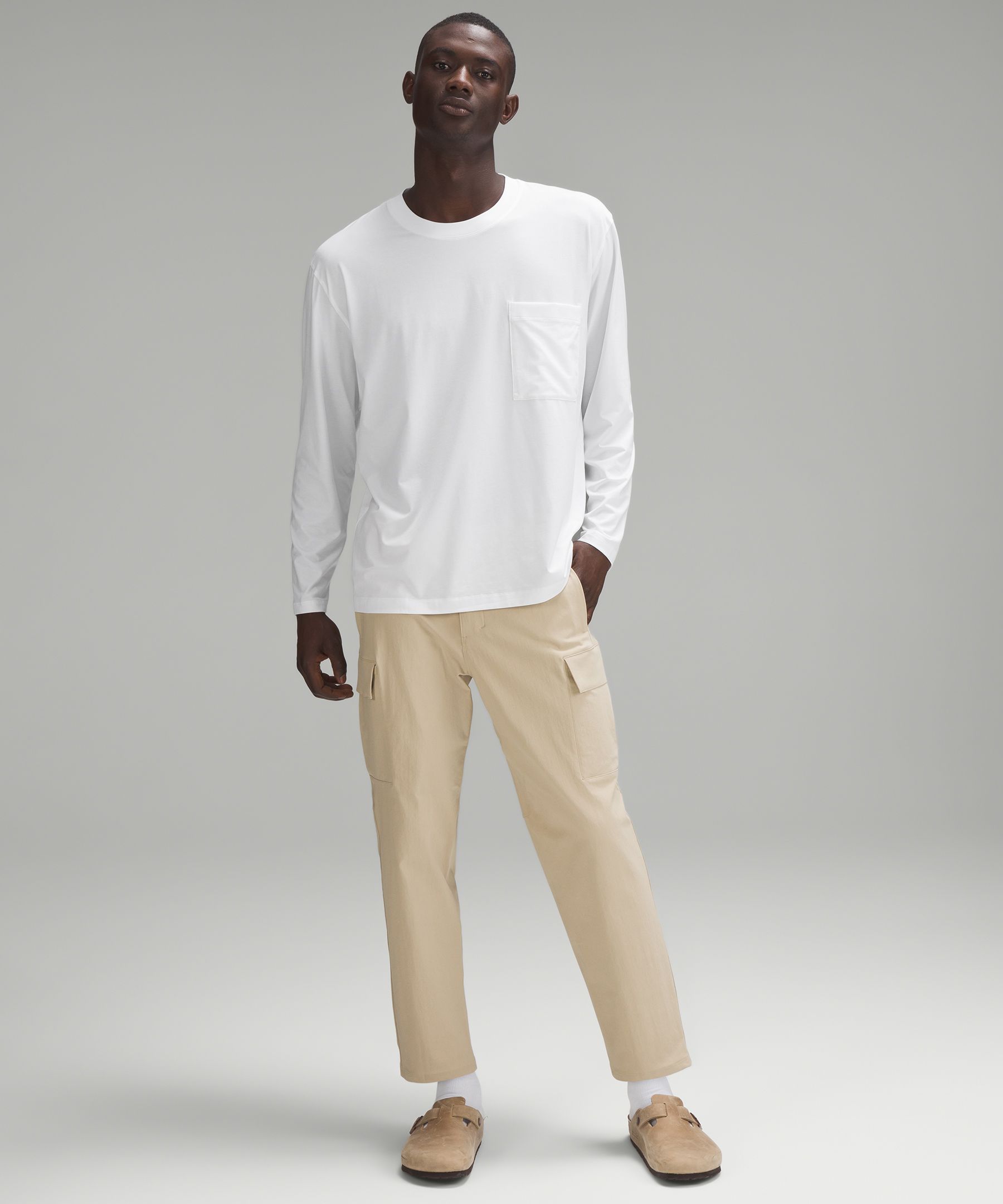 Basic Long Top in Khaki – Olloum