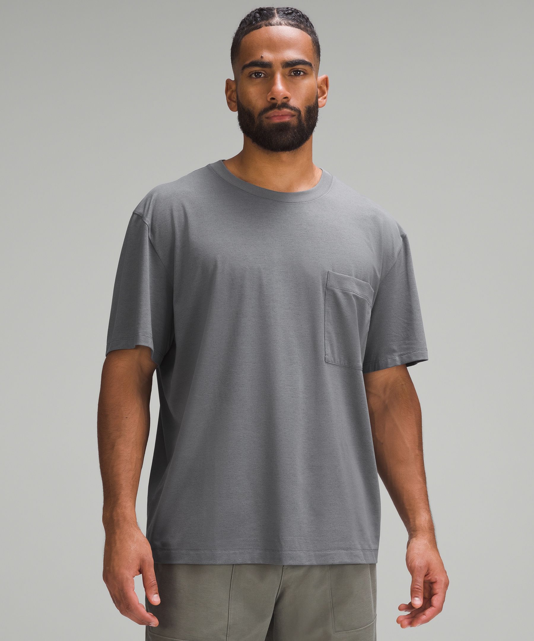 Lululemon T-Shirts Outlet Online Shop - Grey Sage The Fundamental T Mens