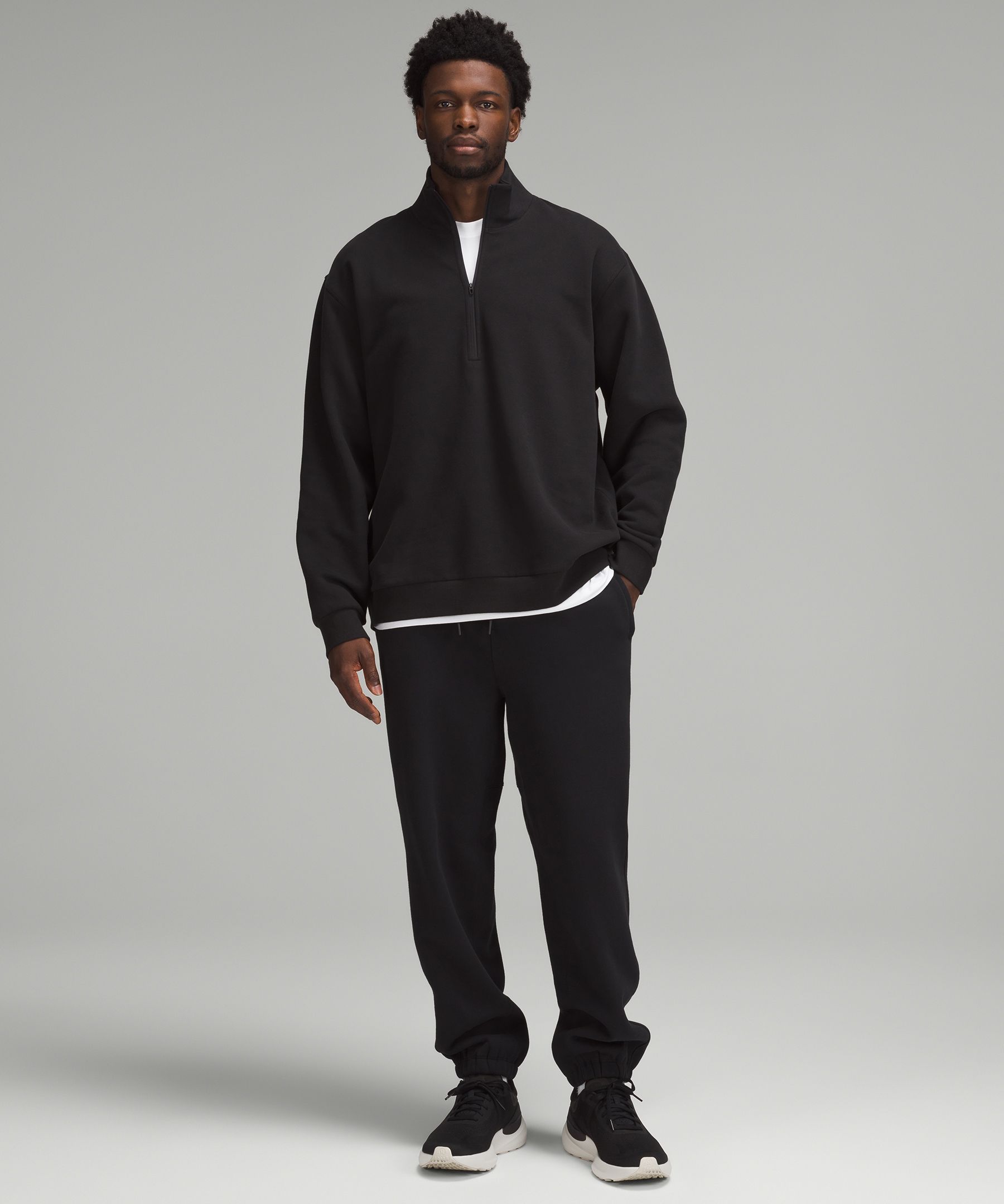 Black Steady State cotton-blend hoodie, Lululemon