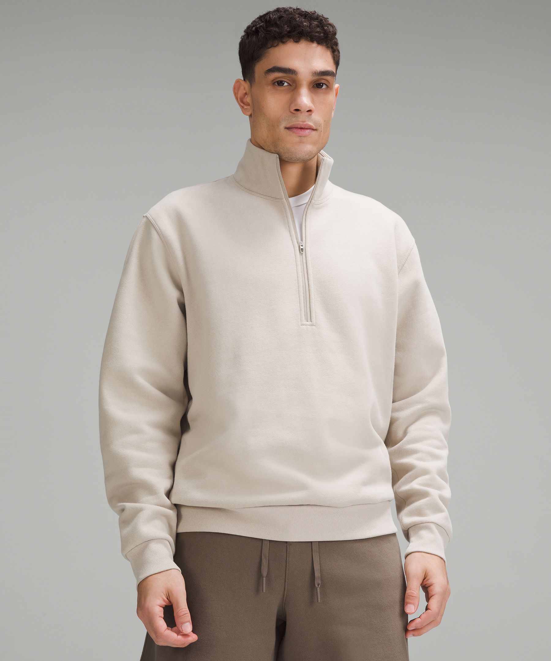 Lululemon Steady State Half Zip In Neutrals