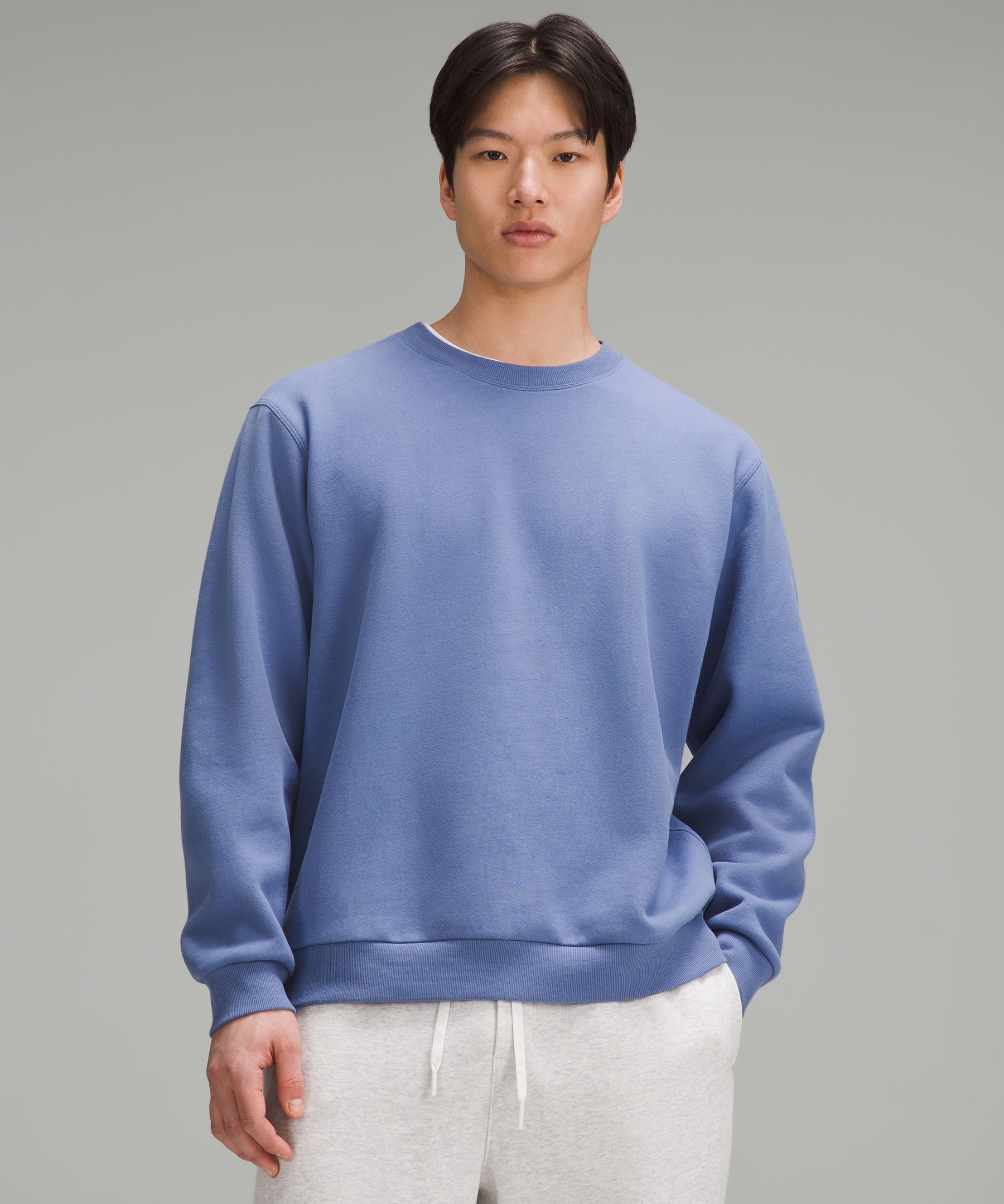 Crew neck outlet over hoodie