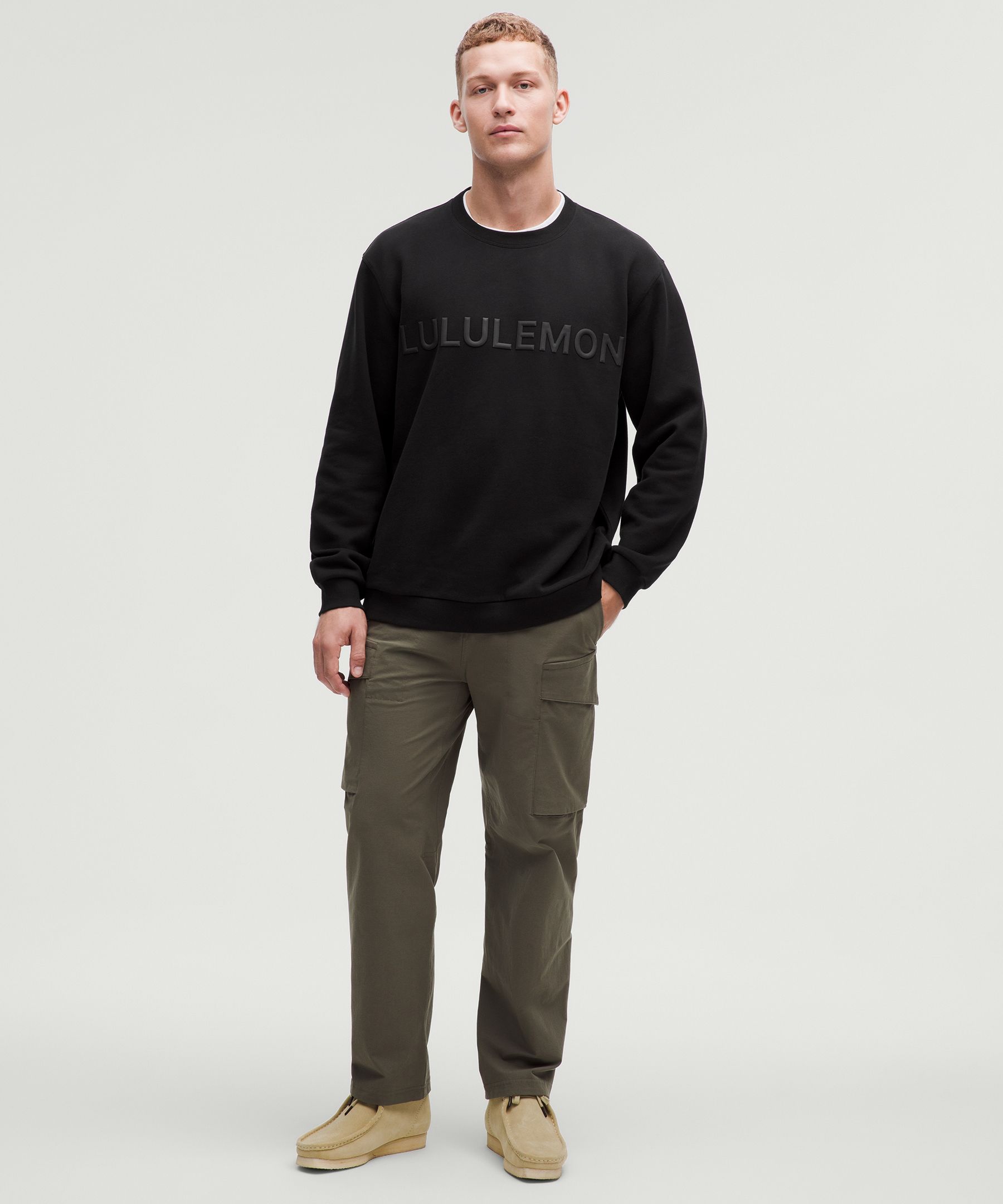 lululemon athletica Steady State Crew Graphic in Gray for Men