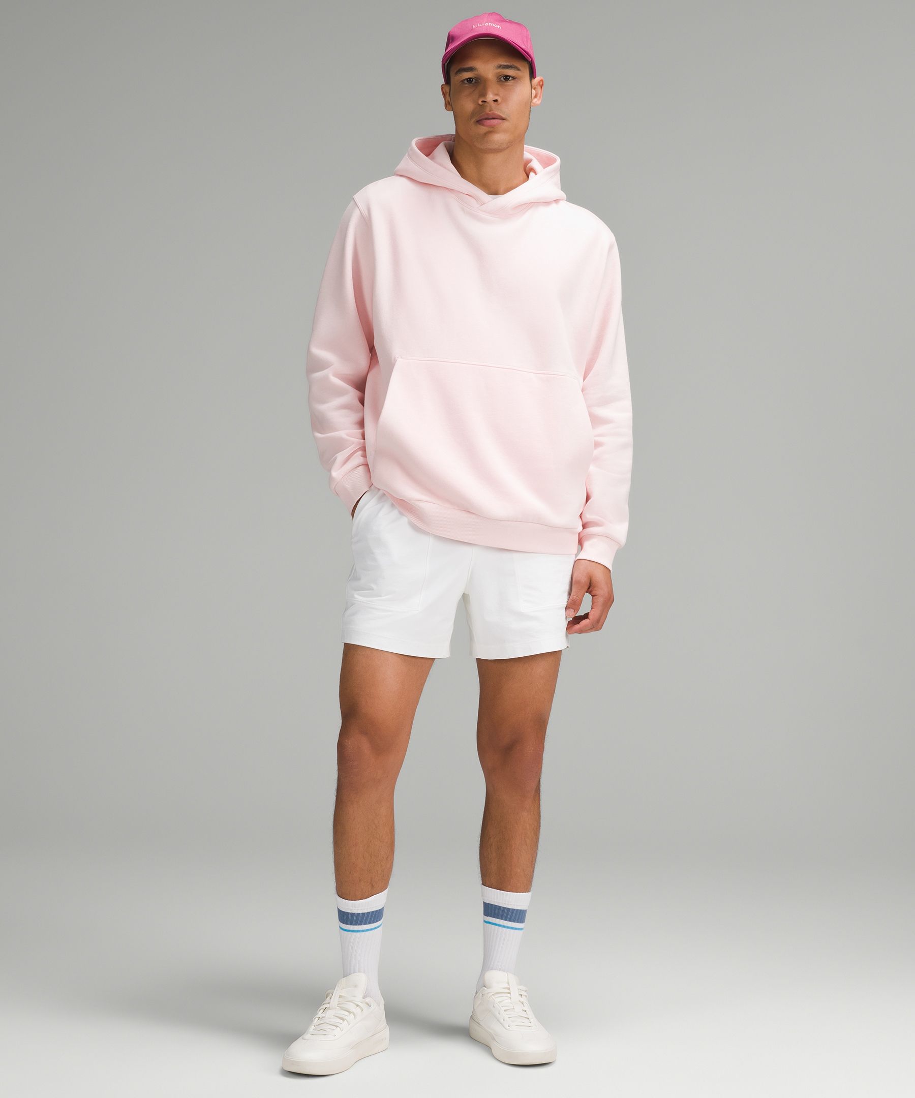 Mens Pink Oversized Hoodie