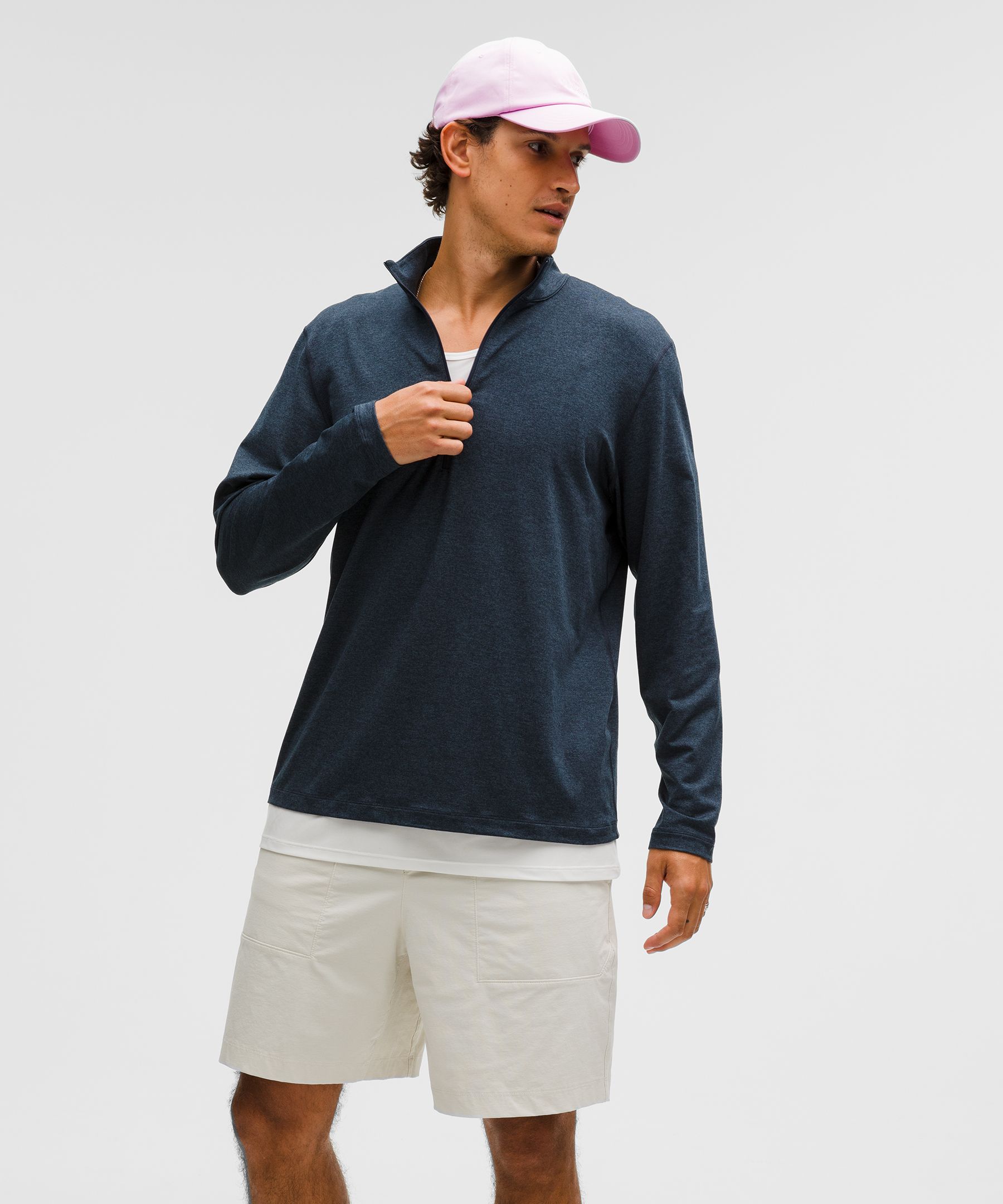 Soft Jersey Half Zip, Men's Long Sleeve Shirts