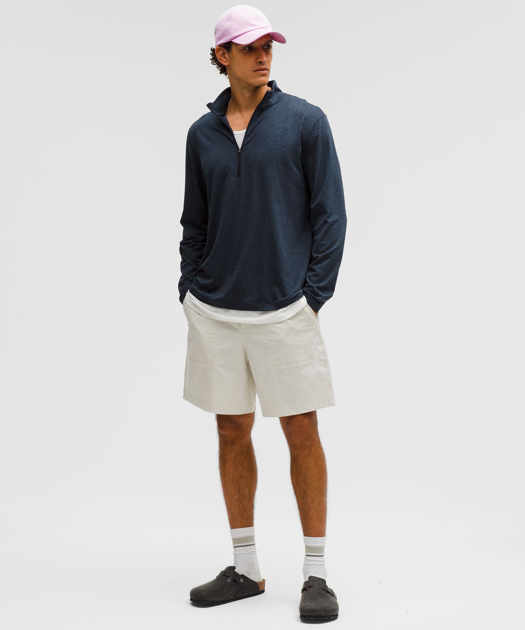 Soft Jersey Half Zip, Men's Long Sleeve Shirts