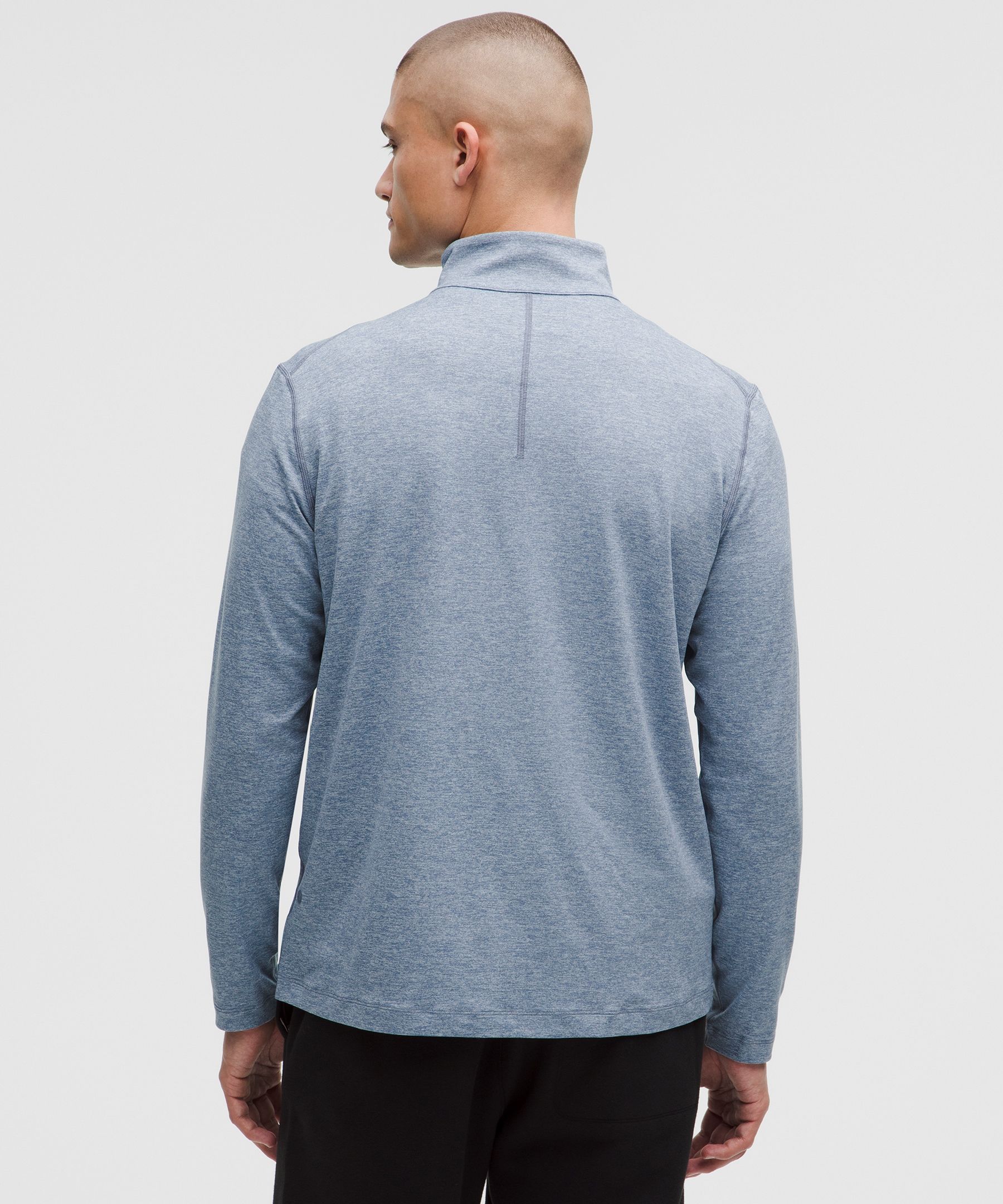 LULULEMON Textured Cotton-Blend Jersey Half-Zip Sweater for Men