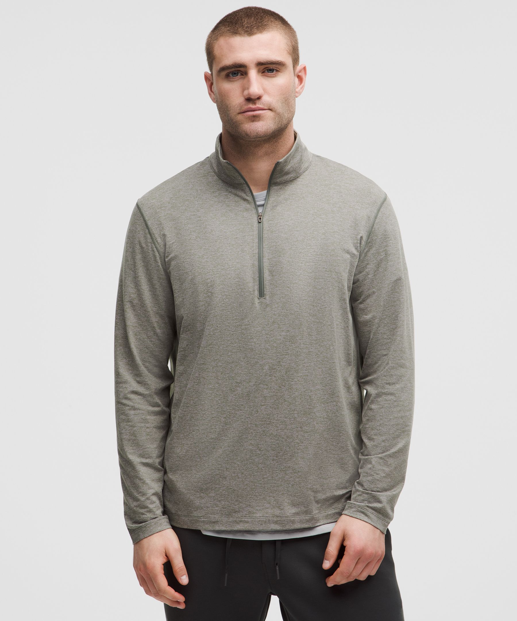 Soft Jersey Half Zip - Grey