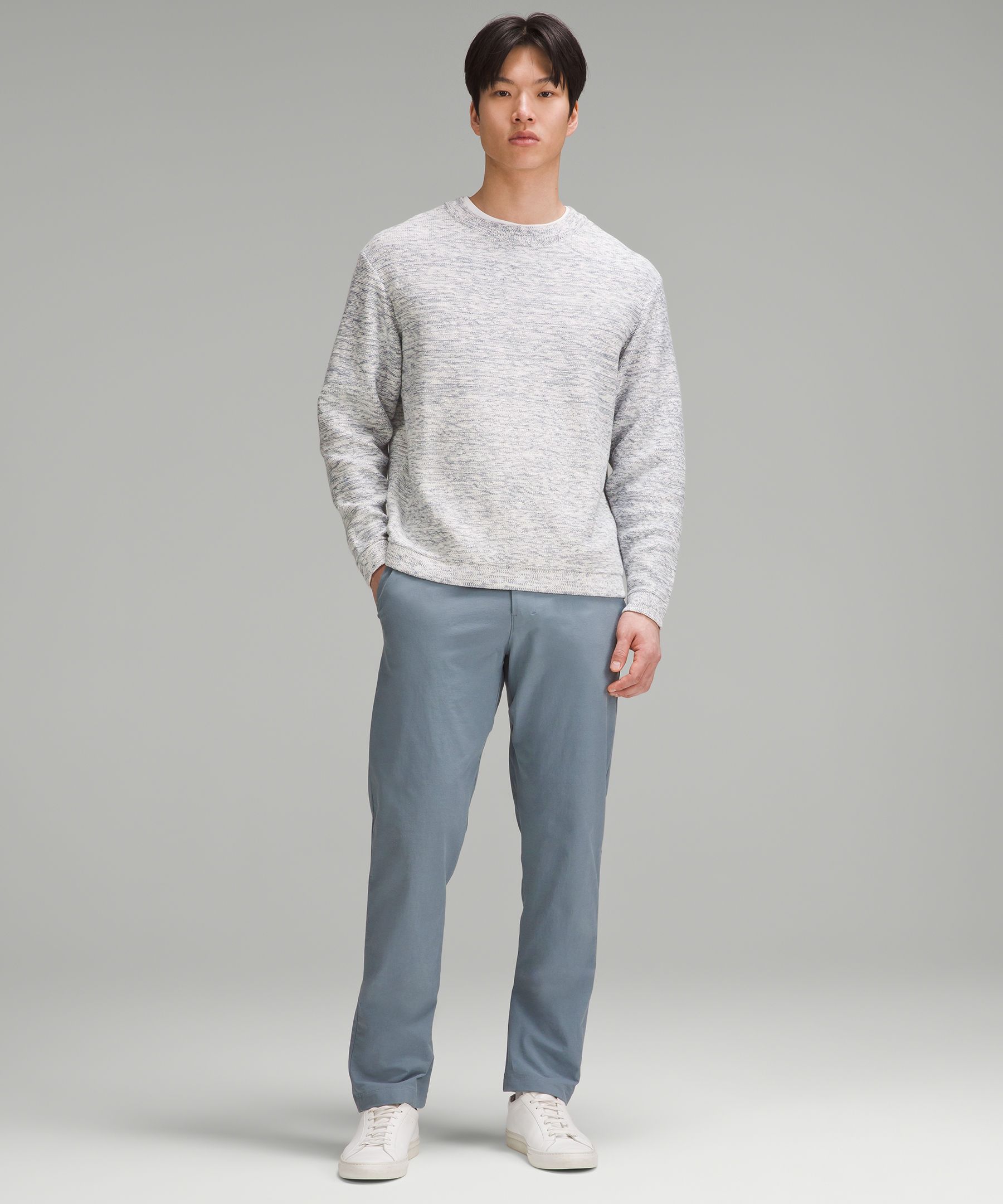 Shop Lululemon Relaxed-fit Crewneck Knit Sweater