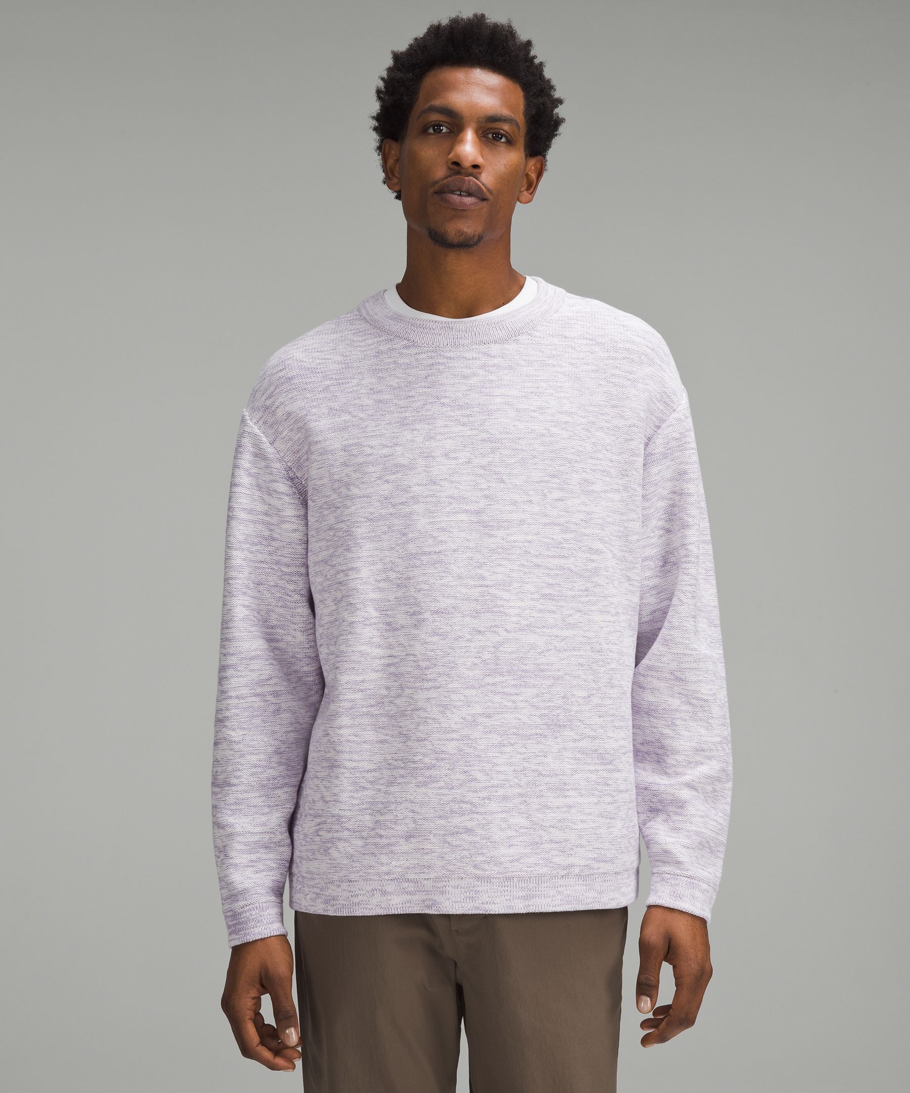 Relaxed-Fit Crewneck Knit Sweater