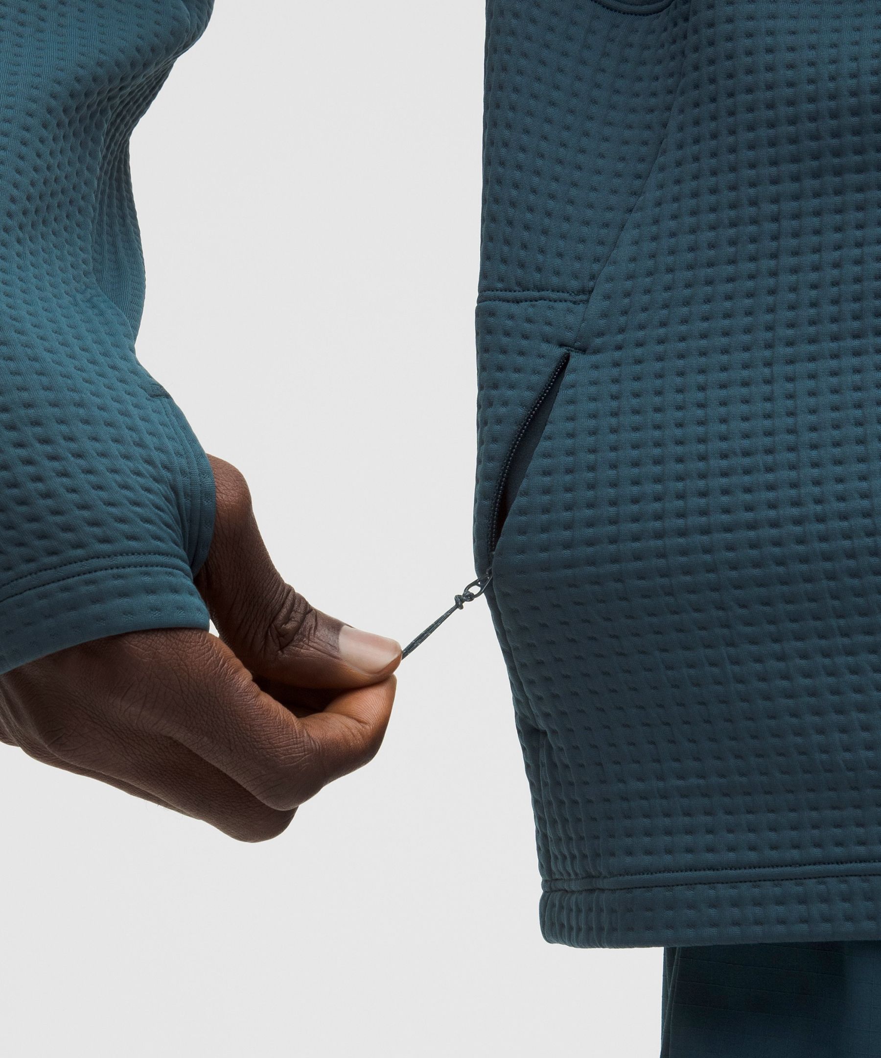 Waffle-Knit Half Zip