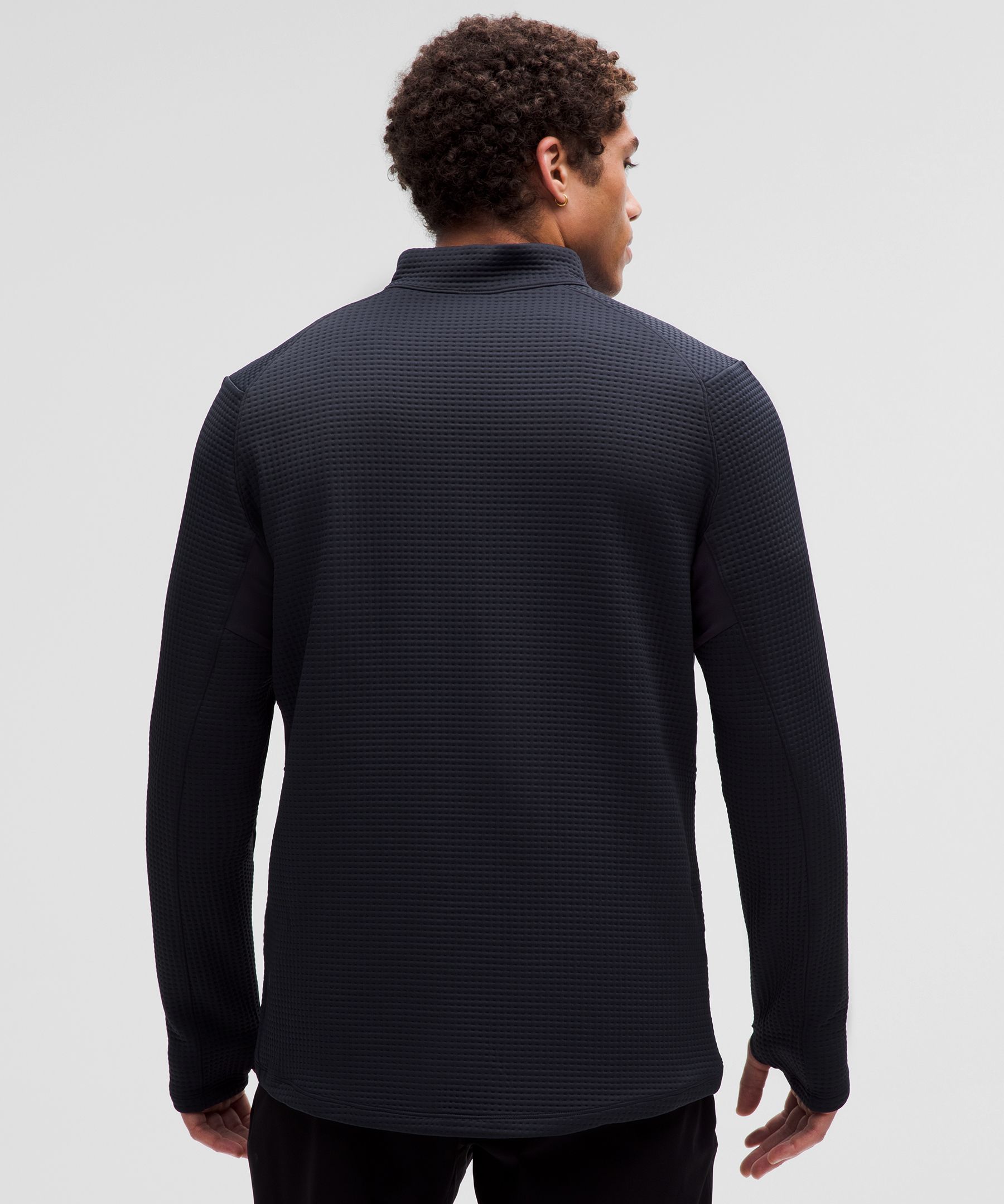 Waffle-Knit Half Zip