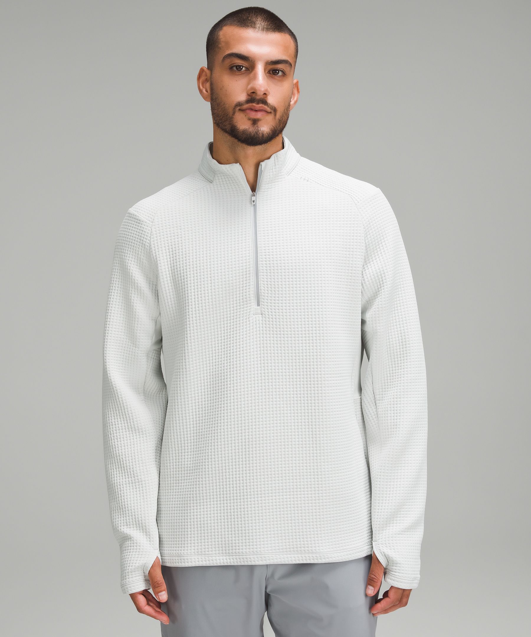 Lululemon athletica Textured Knit Half-Zip Sweater, Men's Hoodies &  Sweatshirts