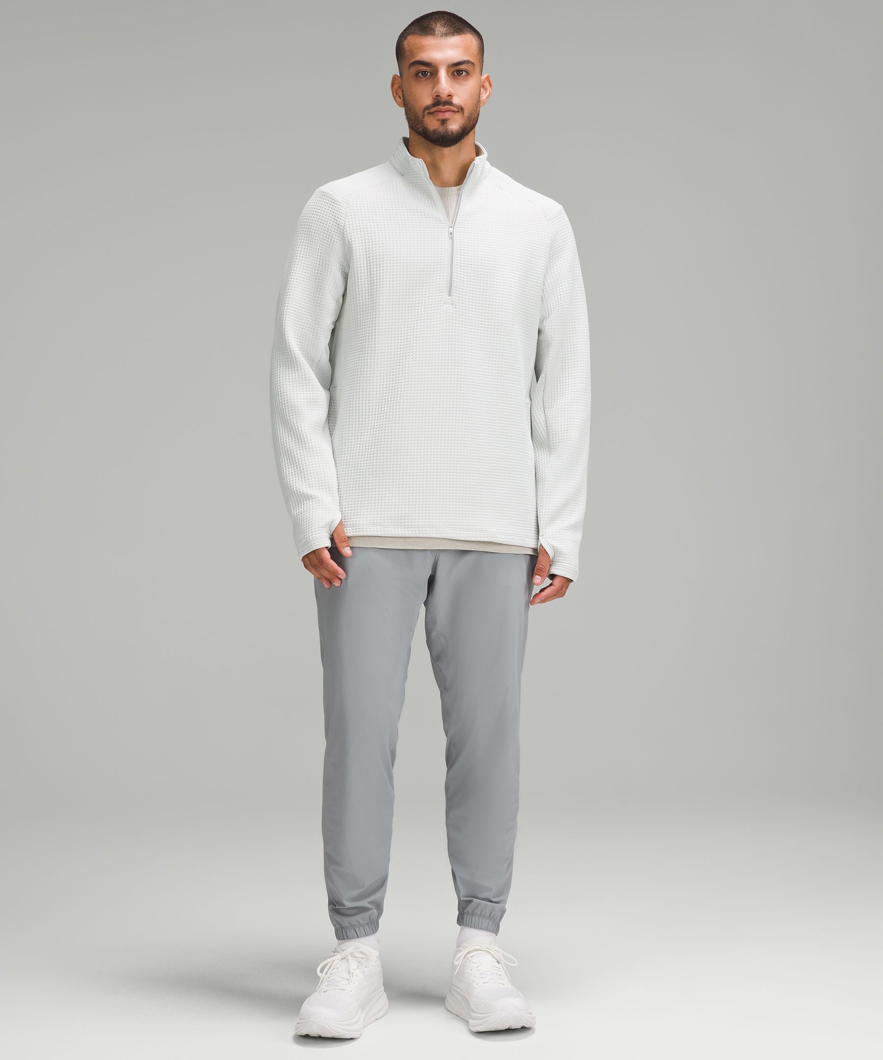 Waffle-Knit Half Zip, Men's Hoodies & Sweatshirts