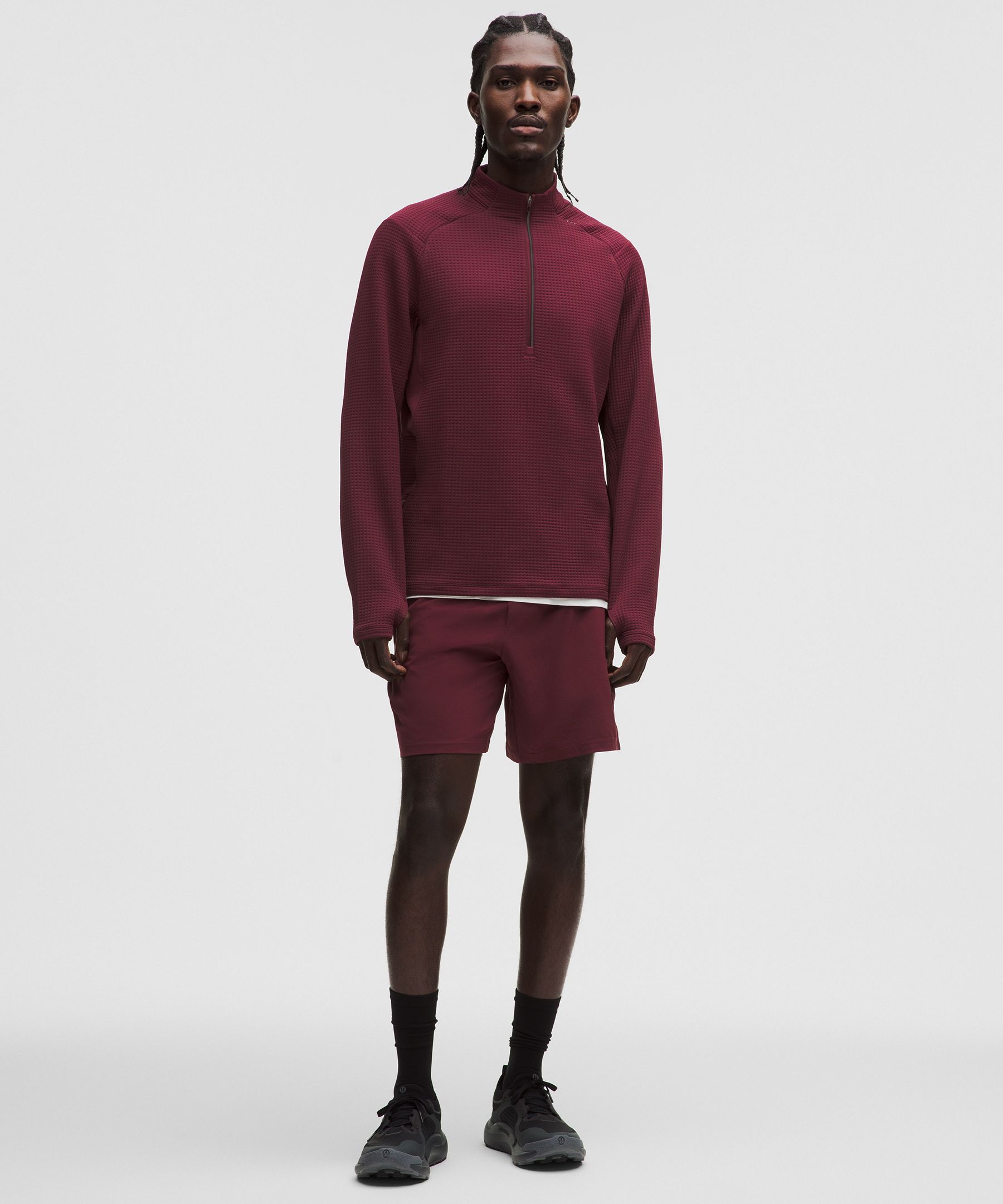 Waffle-Knit Half Zip