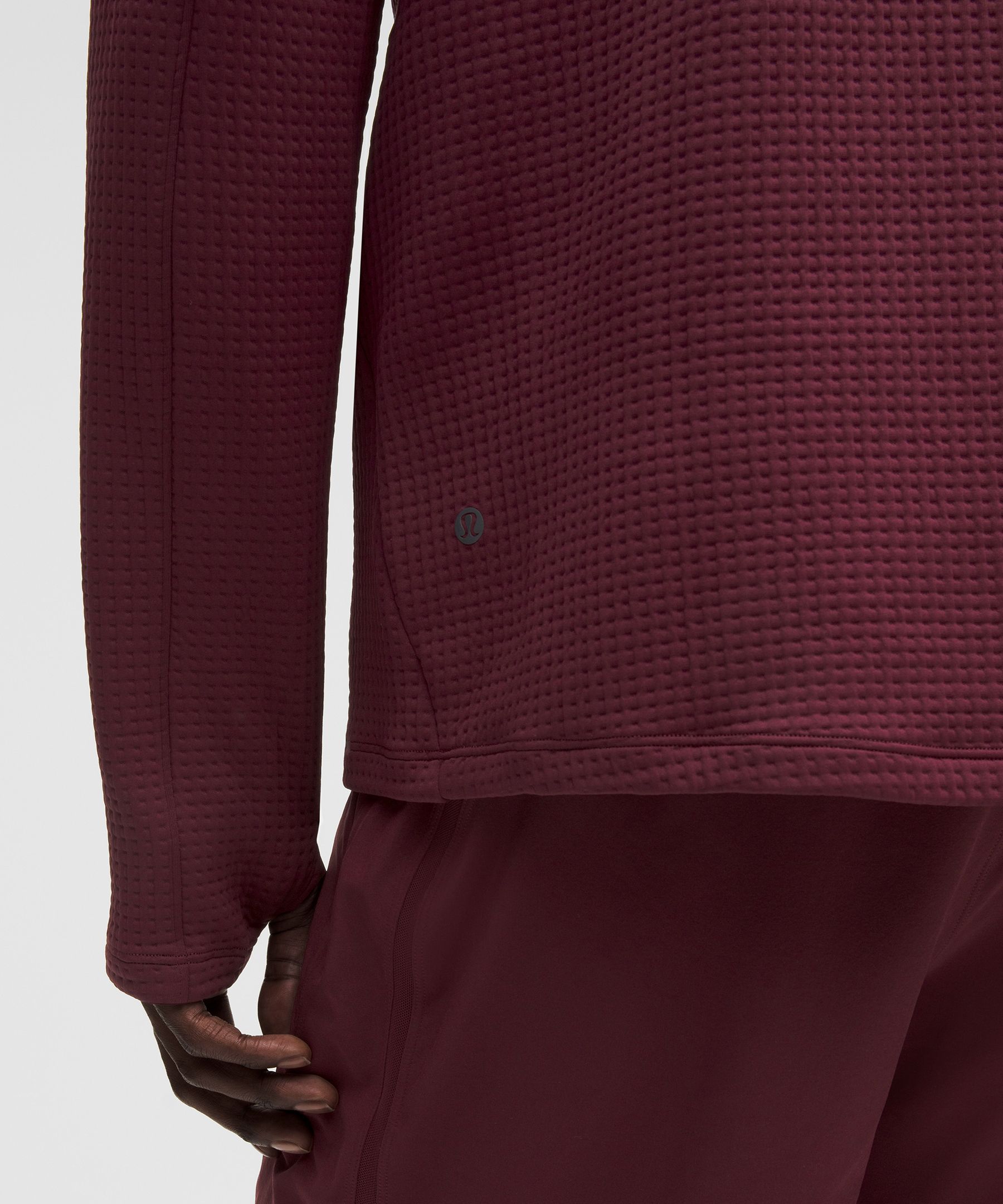 Waffle-Knit Half Zip