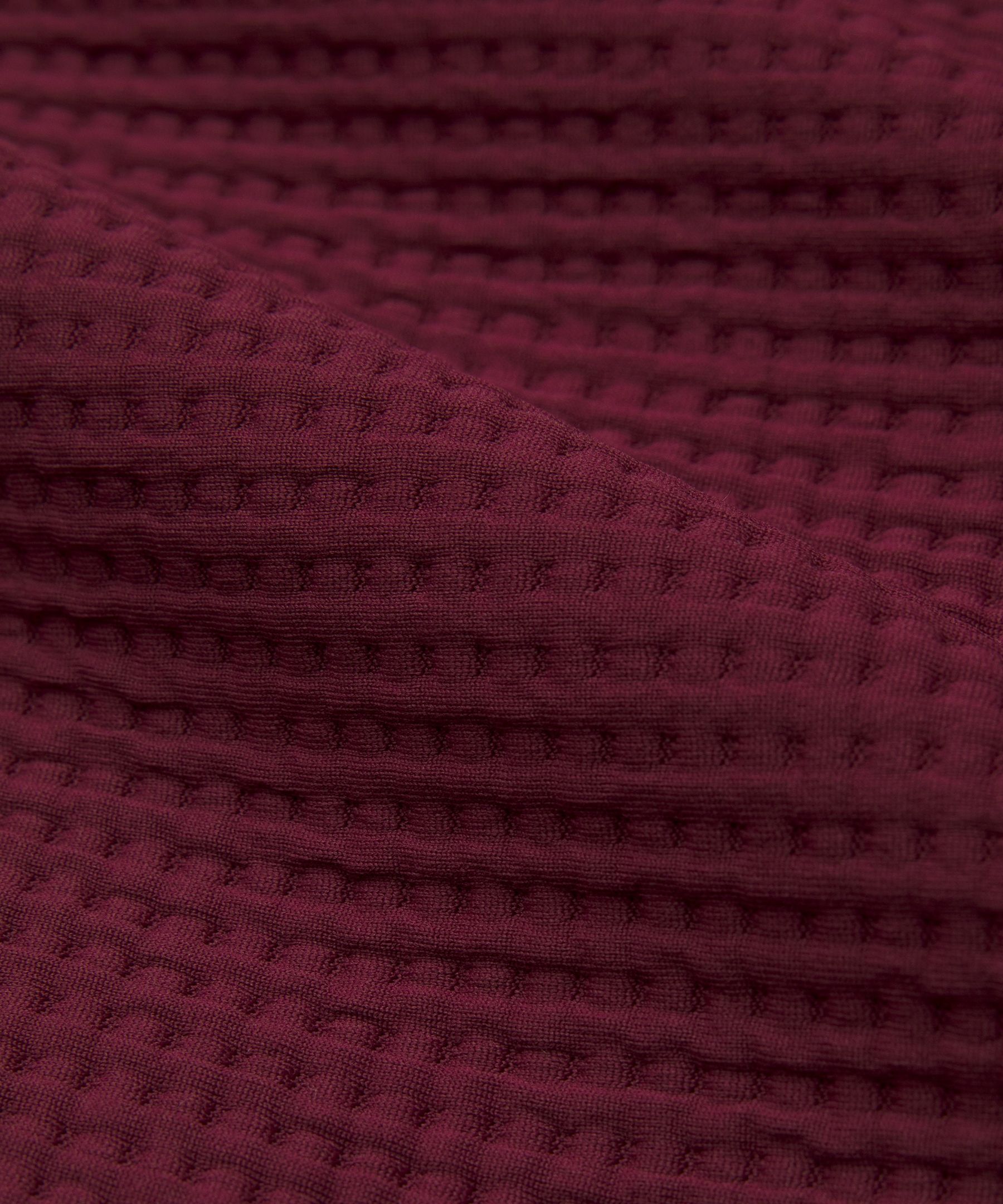 Waffle-Knit Half Zip