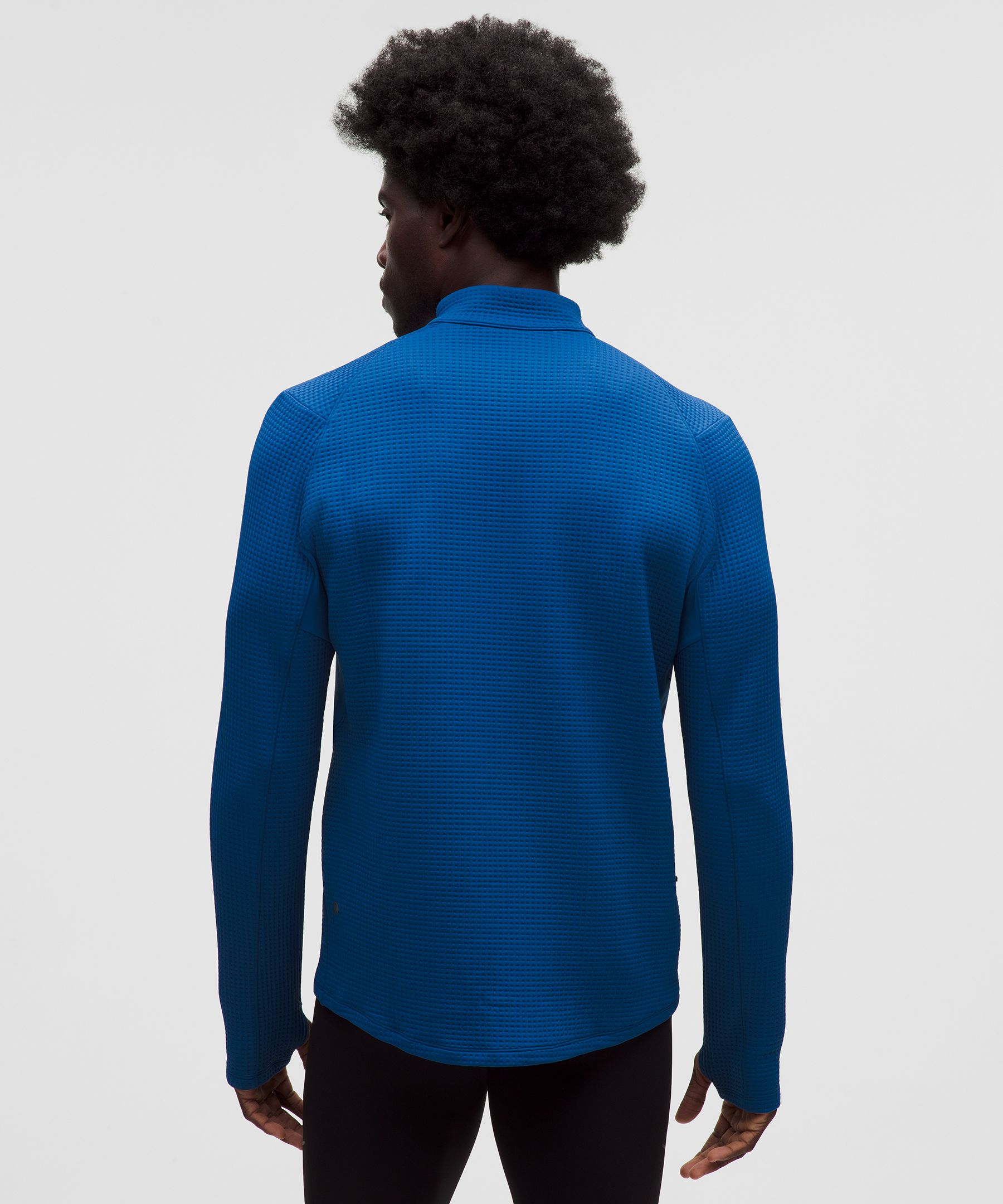 Waffle-Knit Half Zip