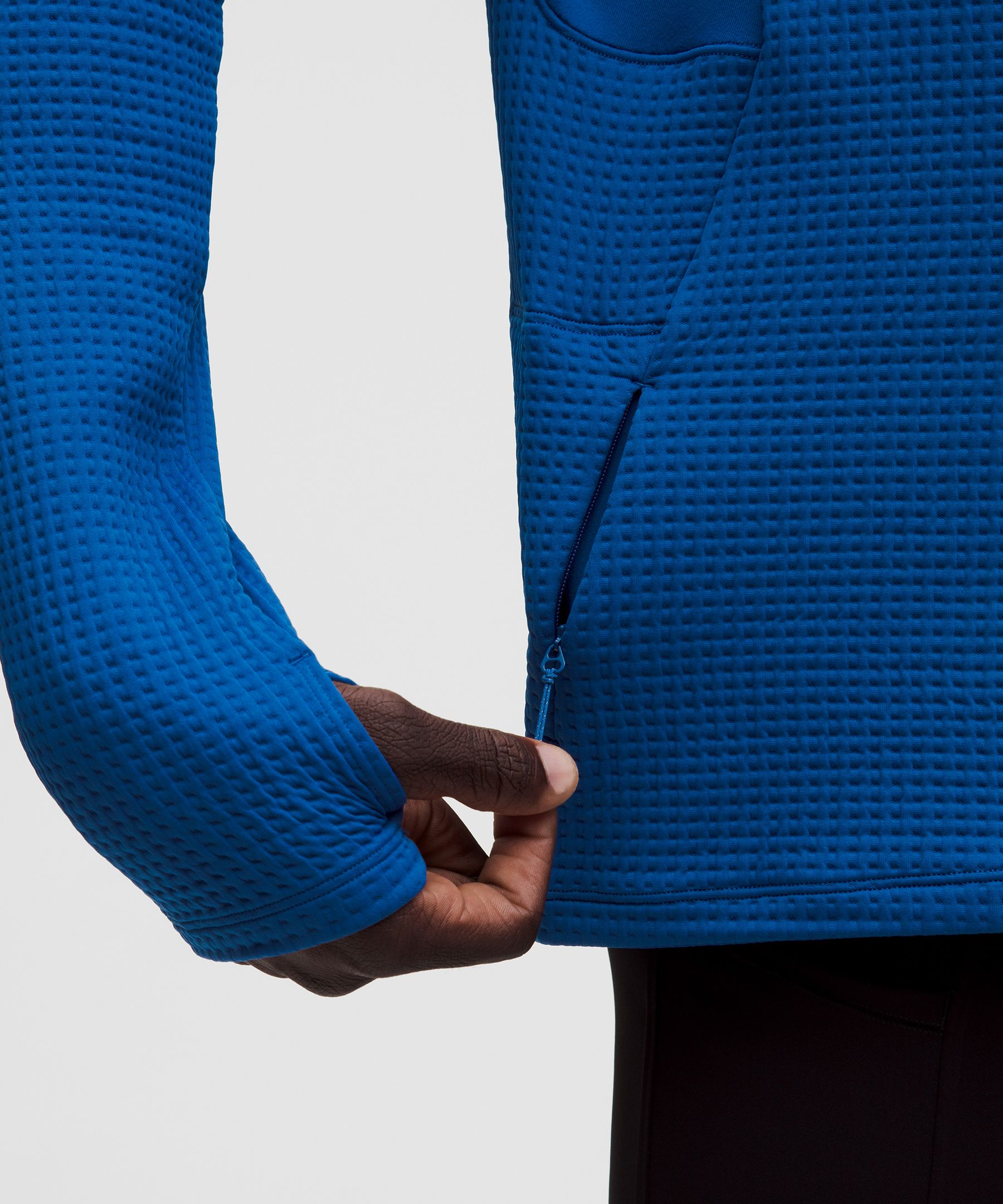Waffle-Knit Half Zip