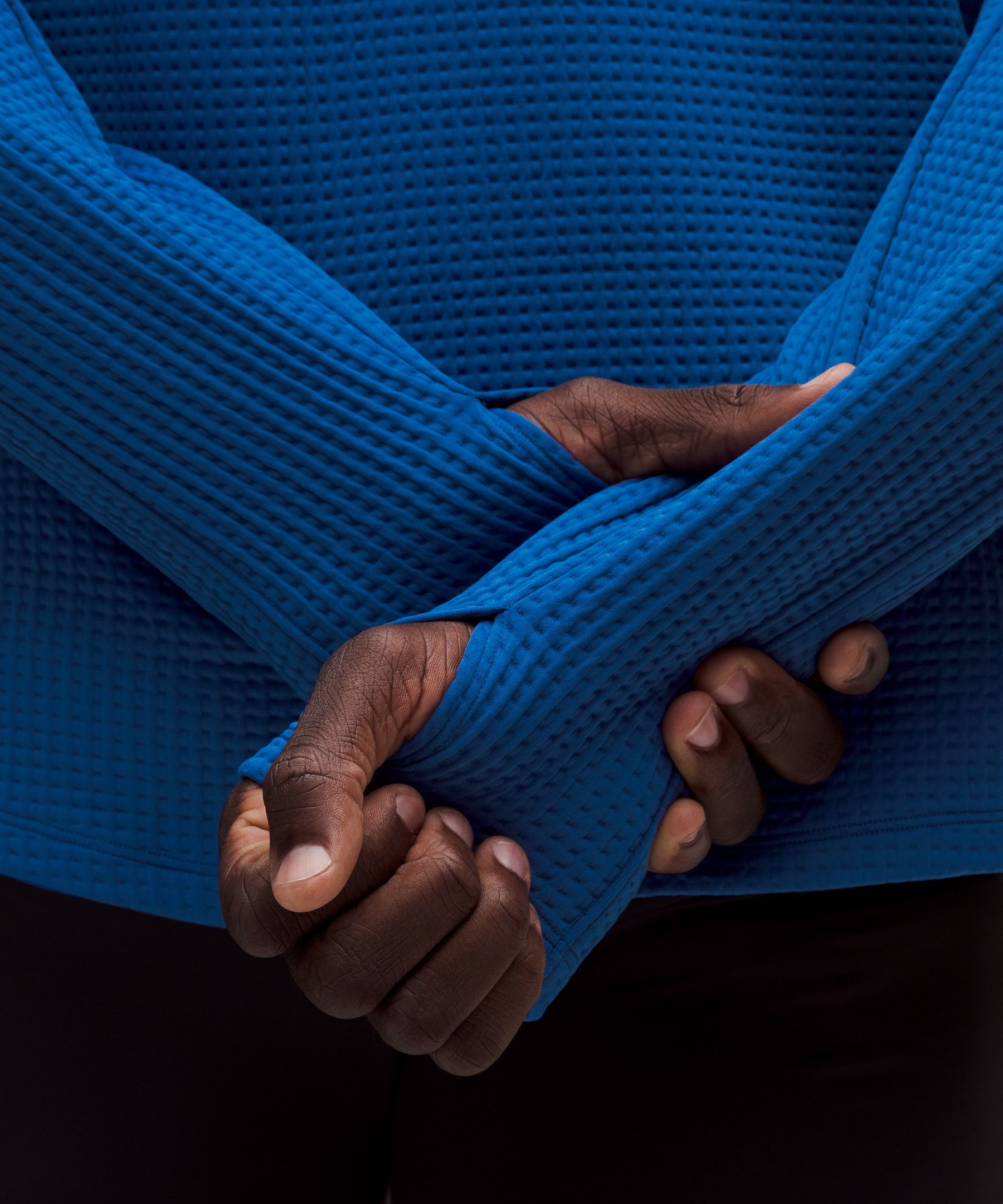Waffle-Knit Half Zip