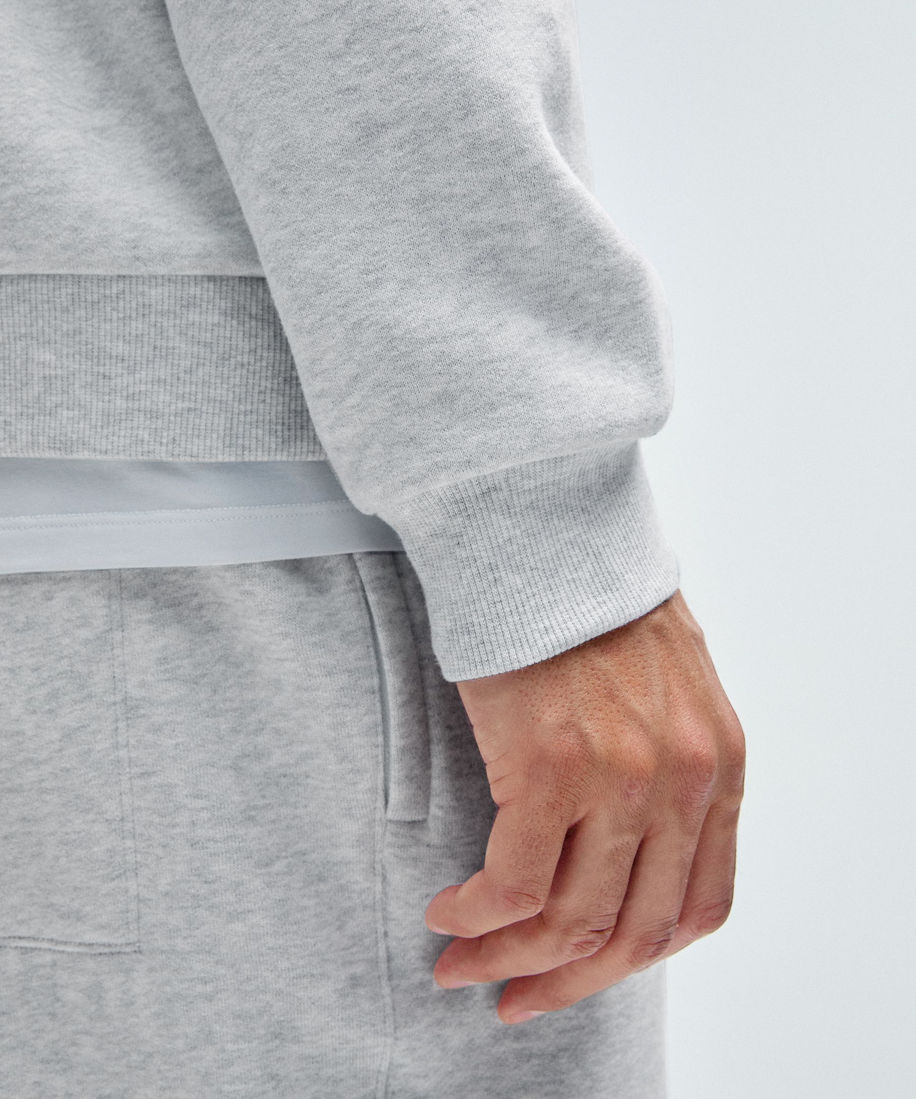 Lululemon Steady State Cotton-blend Jersey Sweatshirt In Gray