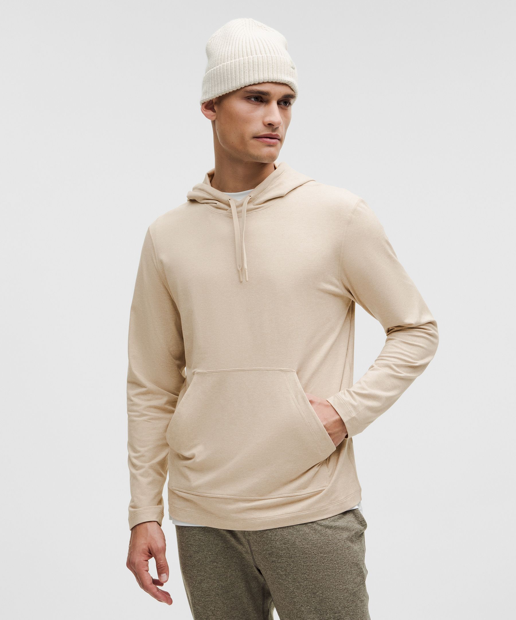 Soft Jersey Pullover Hoodie - White