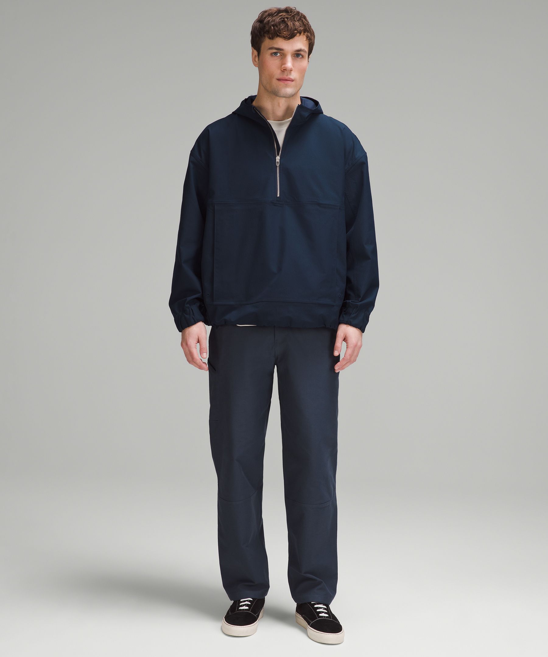 Smooth Twill Half-Zip Anorak | Men's Hoodies & Sweatshirts