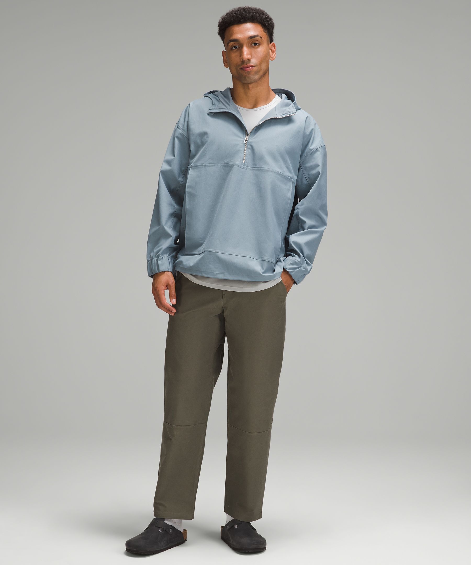 Smooth Twill Half-Zip Anorak | Men's Hoodies & Sweatshirts