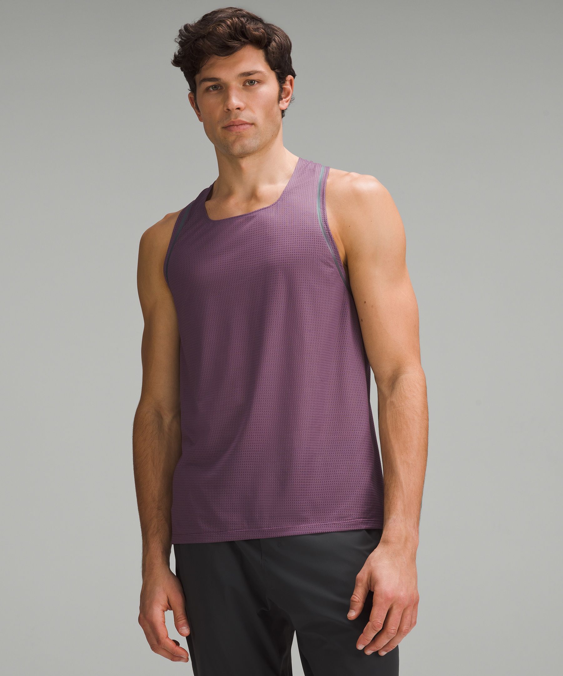 Lululemon Fast And Free Race Length Tank Top In Pink