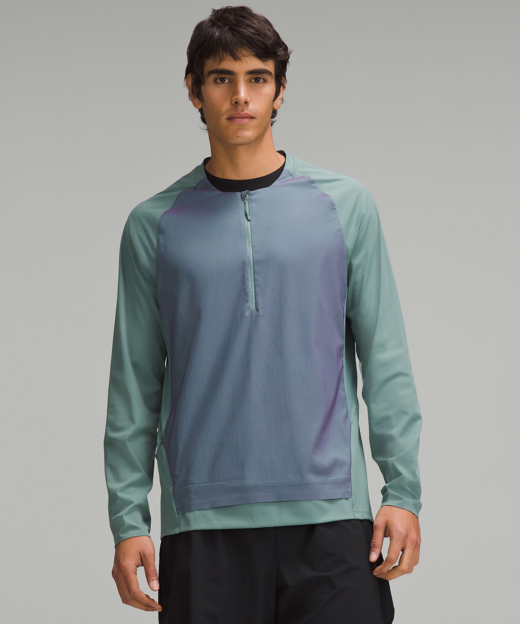 Shop Lululemon Nulux Running Half-zip Iridescent