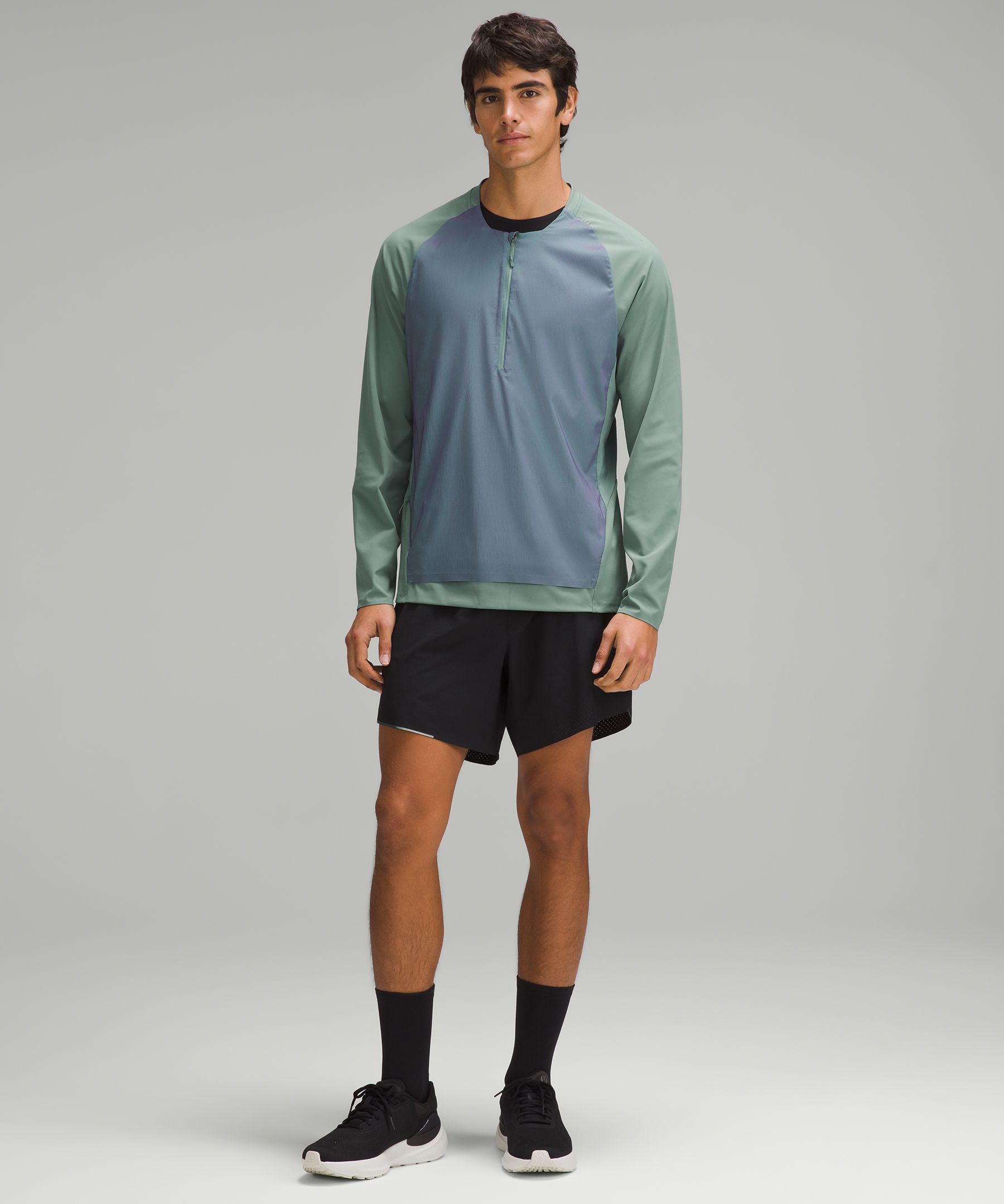 Shop Lululemon Nulux Running Half-zip Iridescent