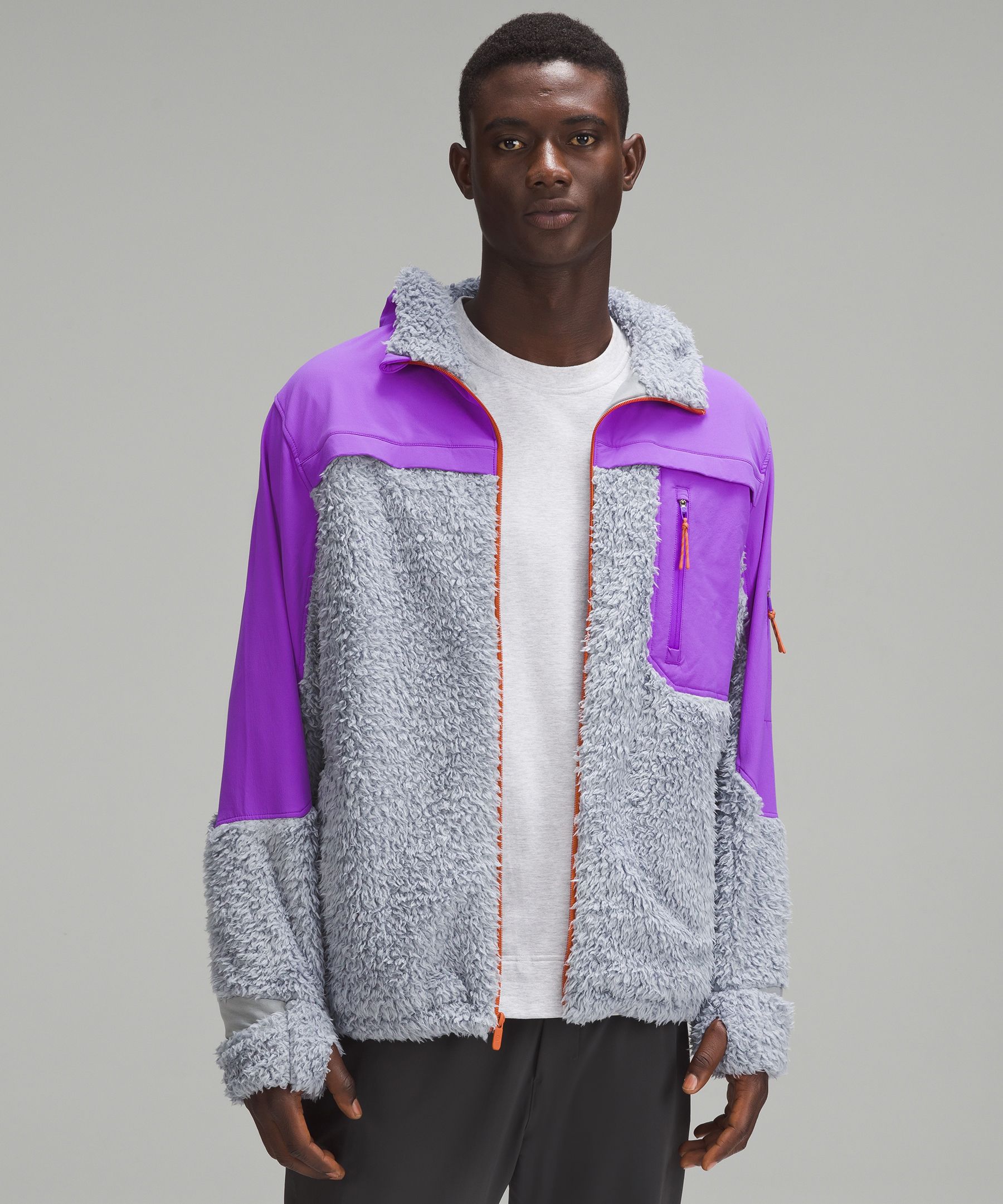 North face deals purple fleece jacket