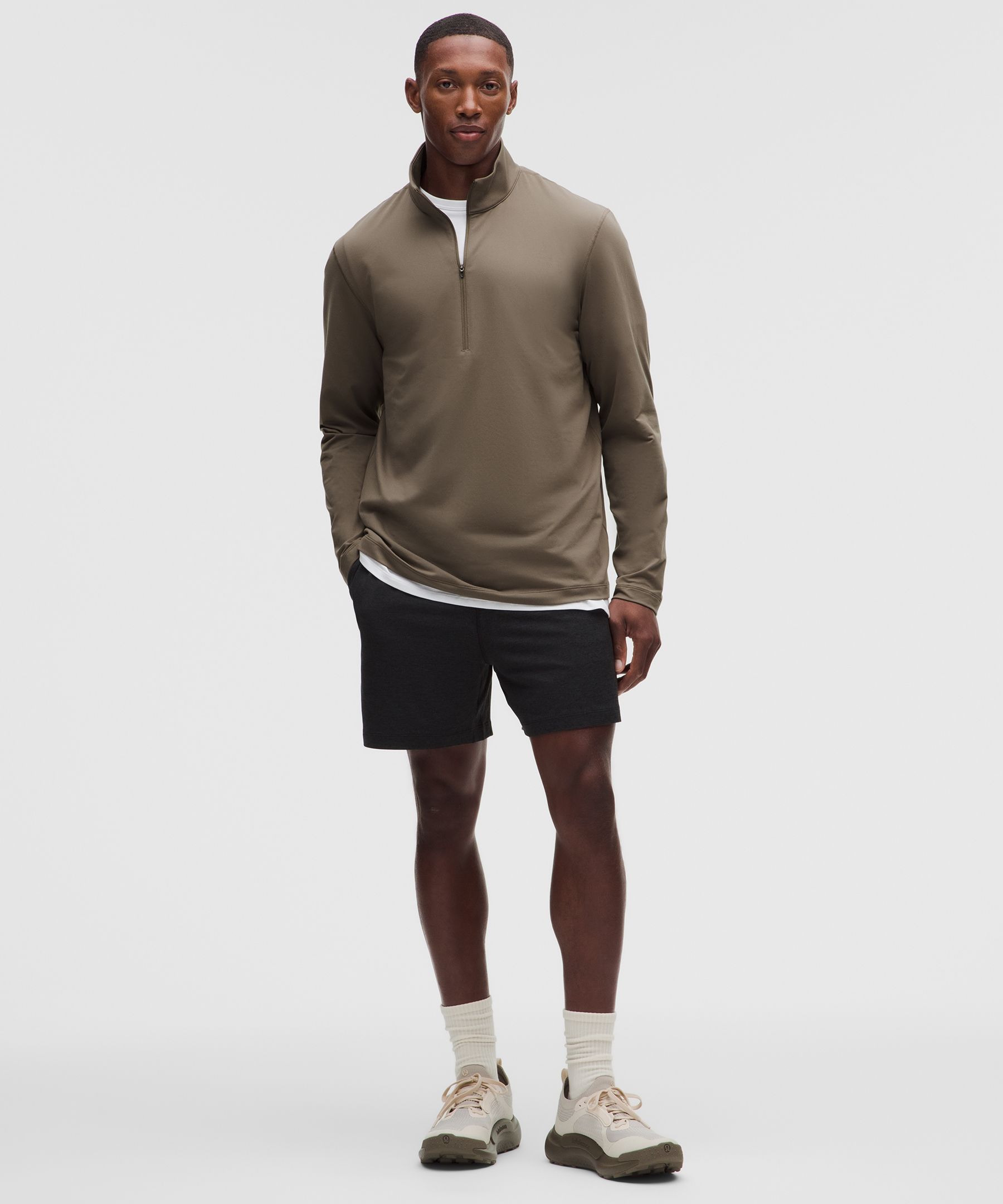 Soft Jersey Oberteil mit halblangem Rei&szlig;verschluss