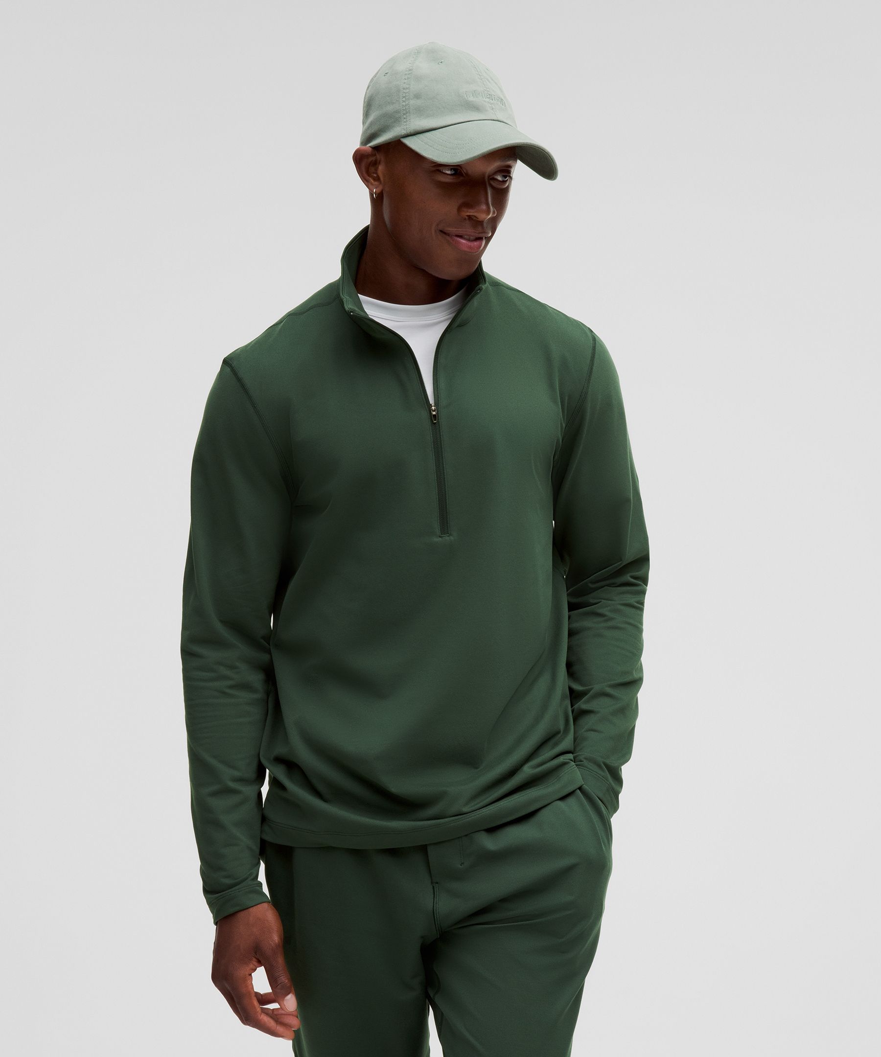 Soft Jersey Half Zip - Green